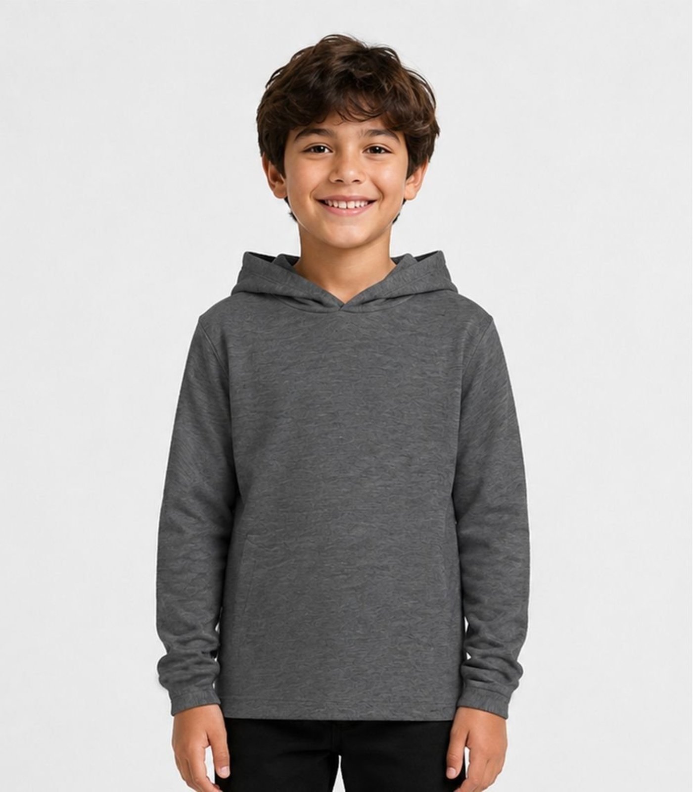 Infantil - Blusão Masculino Moletom Peluciado Select Cinza