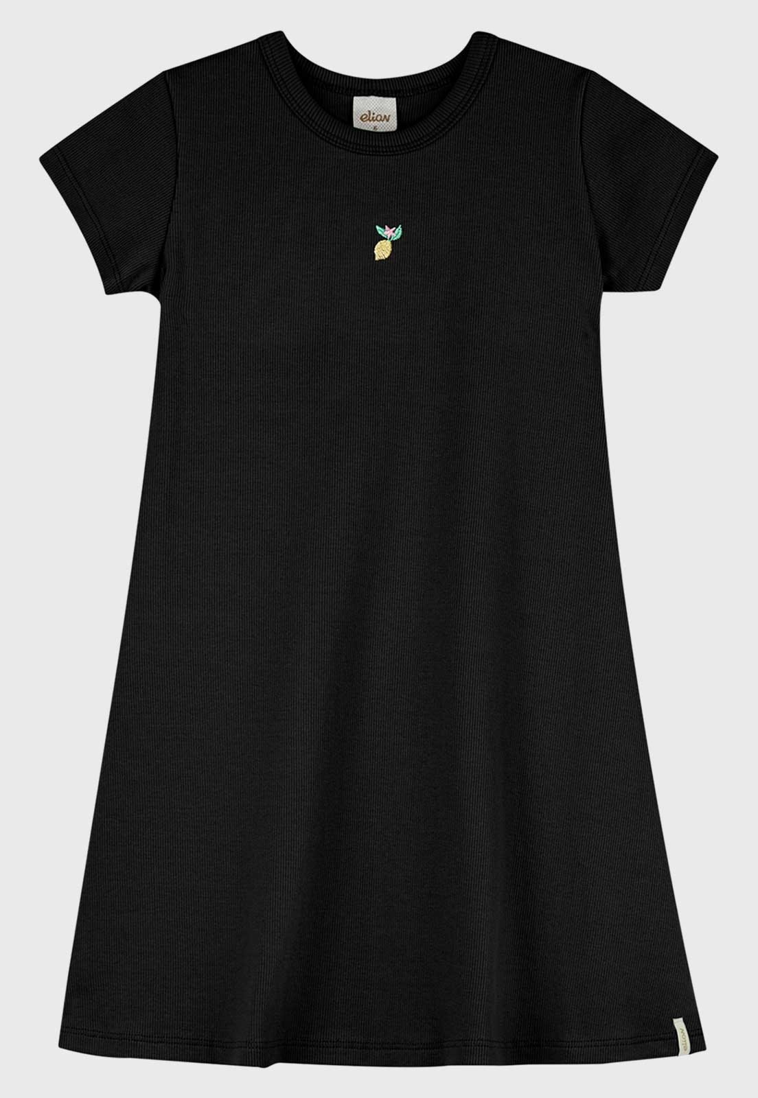 Infantil - Vestido Elian Estampa Abacaxi Preto