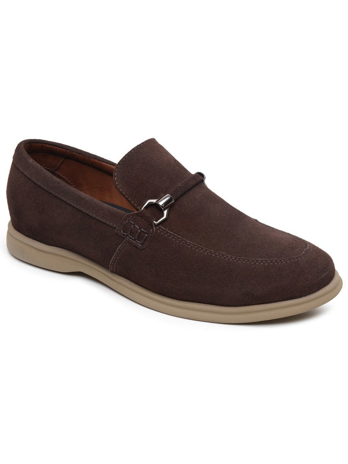 Sapato Masculino Loafer Capri Couro Genuíno Solado Reforçado Marrom