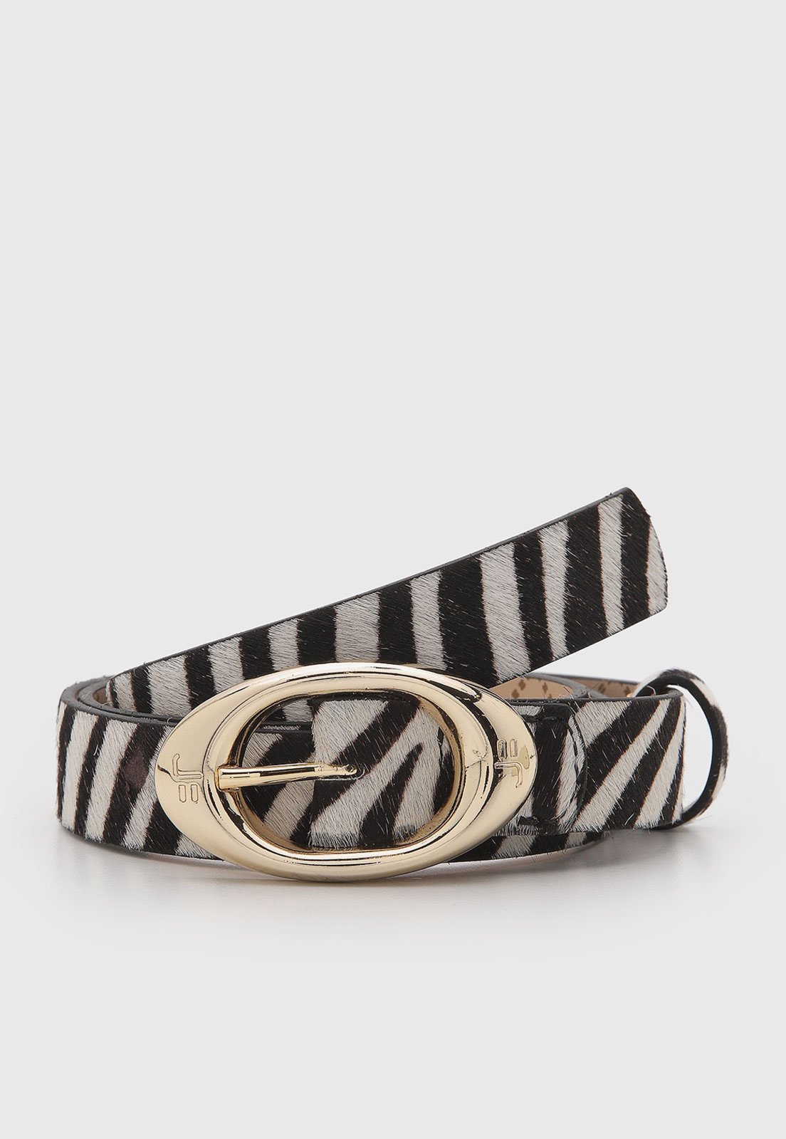 Cinto Feminino Jorge Bischoff Pelo Zebra Preto