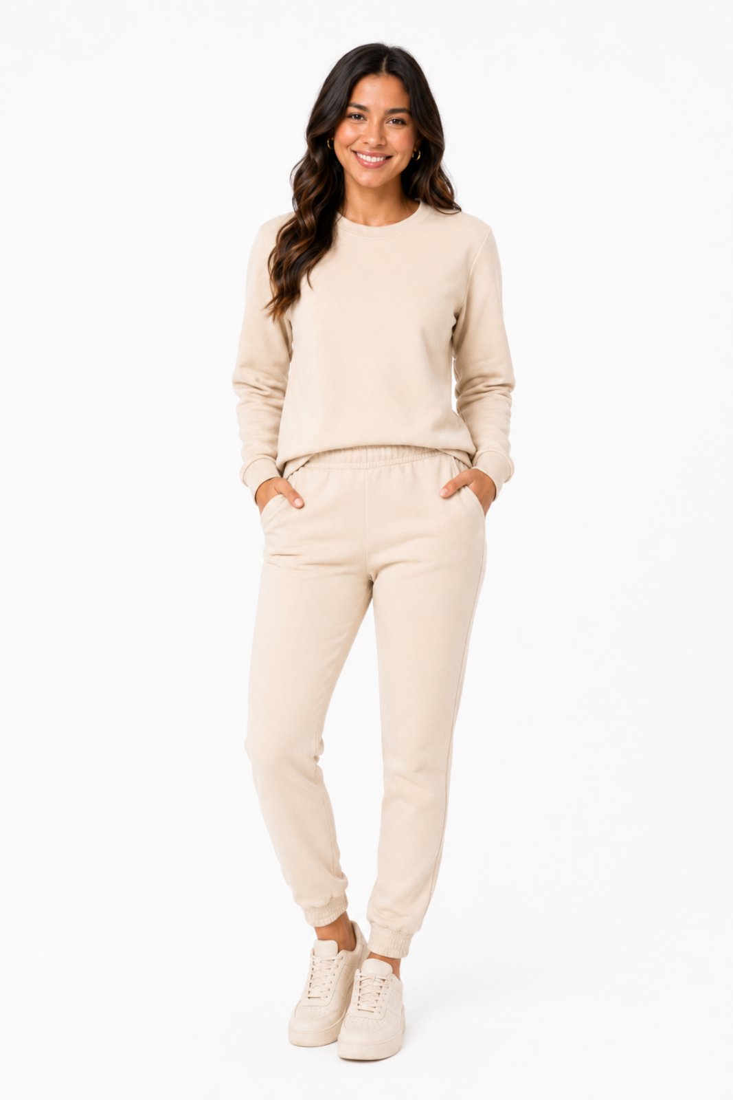 Conjunto Feminino D Bell Outlet Fashion Casual Areia