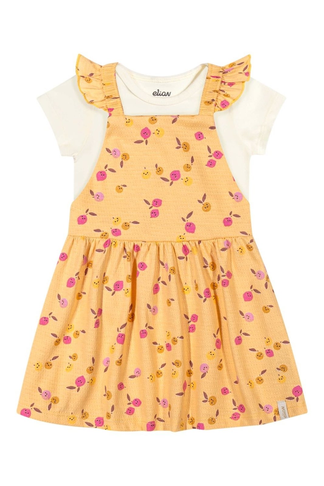 Infantil - Conjunto Menina Texturizado Frutas Elian Bege