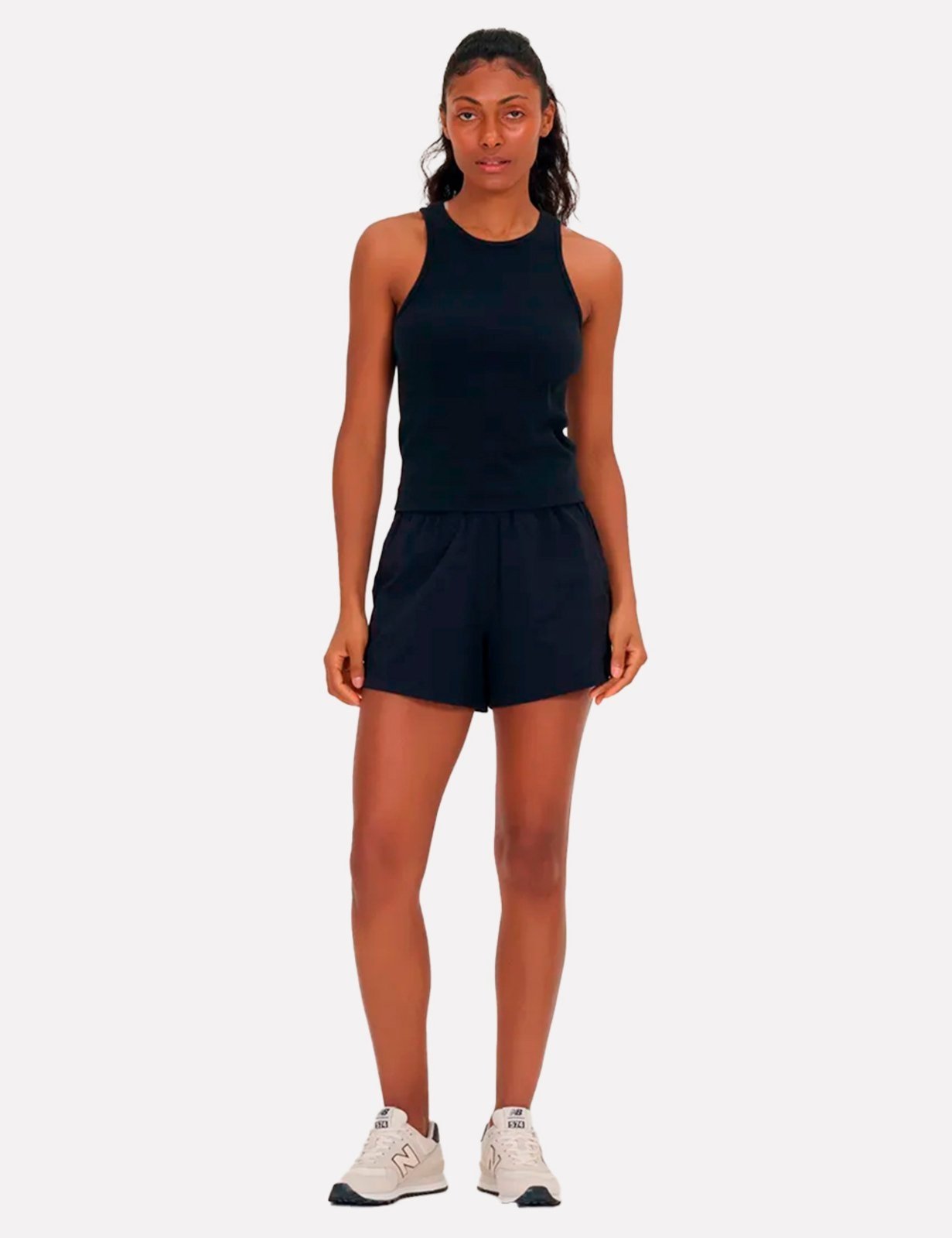 Short New Balance Feminino Regular Trend Small Logo Preto