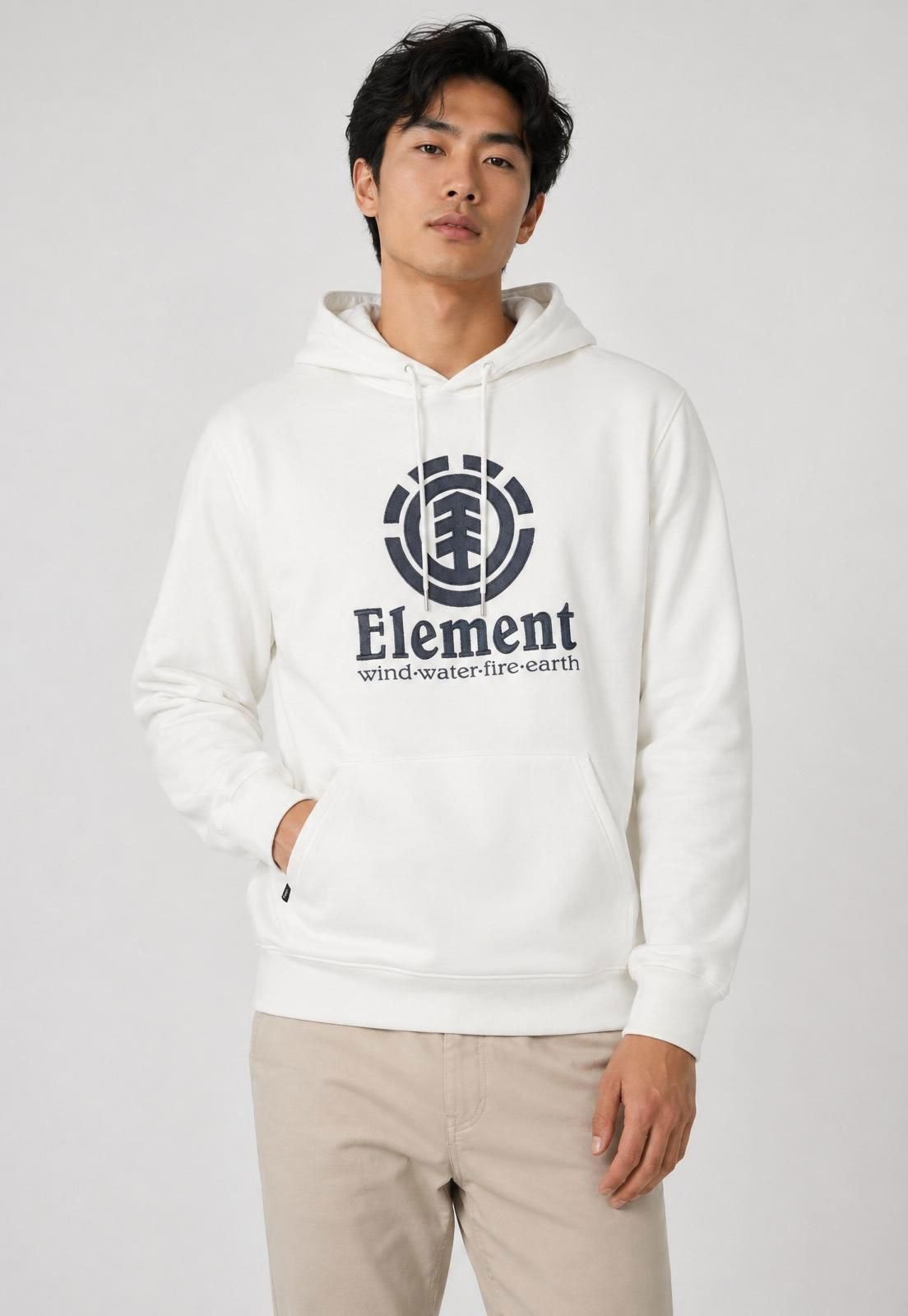 Blusa de Moletom Masculina Element Capuz Branca