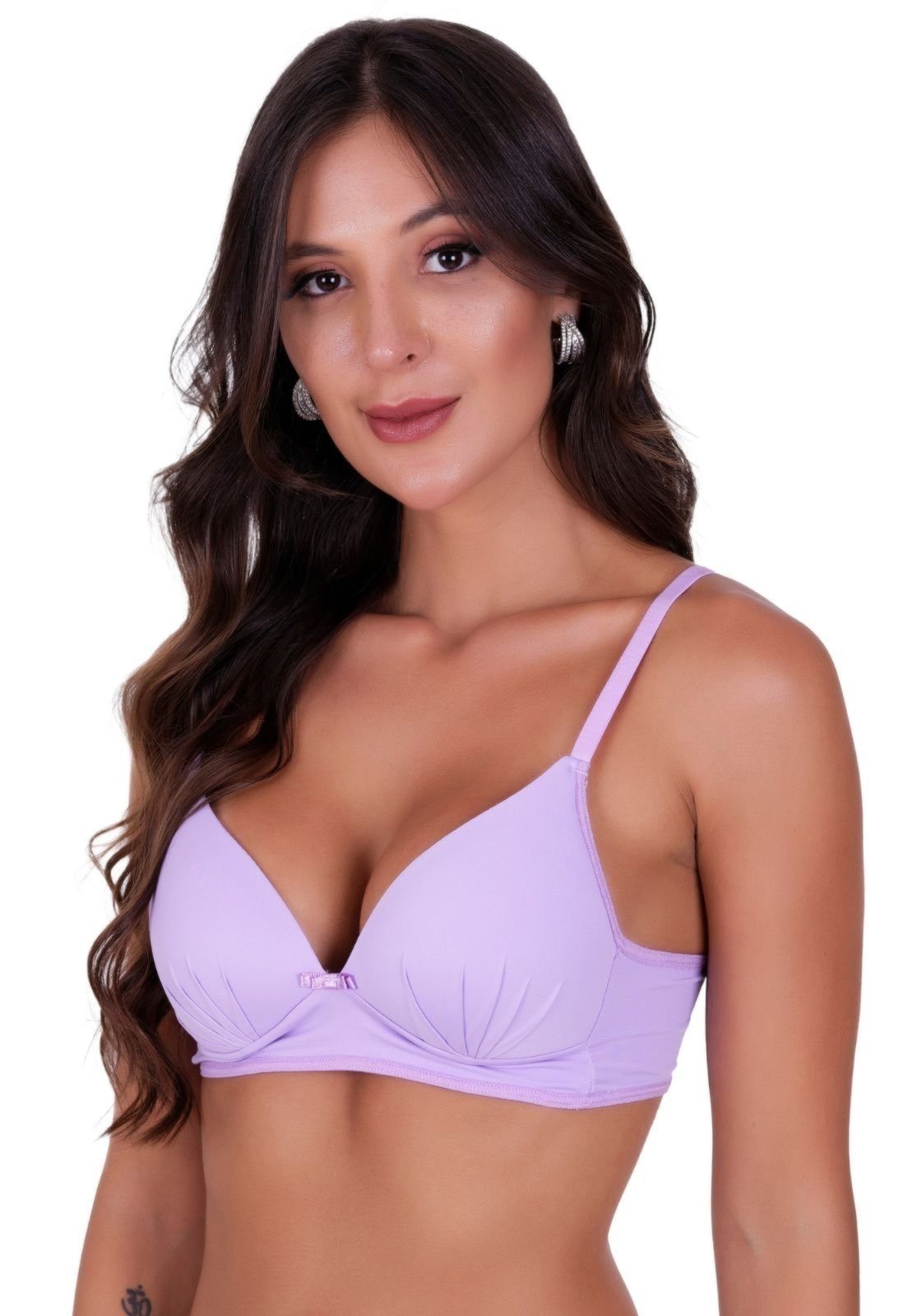 Sutiã com Bojo Conforto Molinho Terra e Mar Lilás