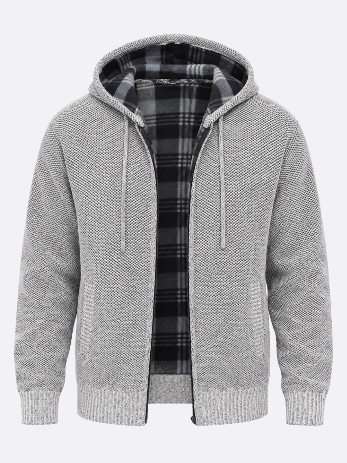 Suéter Masculino Tricot Forrado Com Zíper Crocker