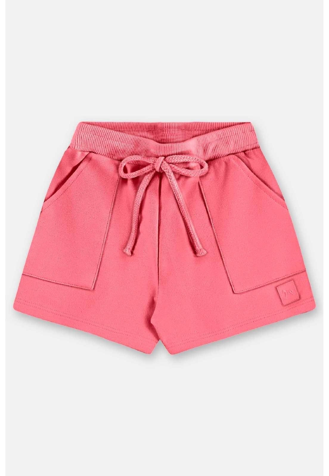 Infantil - Shorts em Moletom Feminino Up Baby Pink