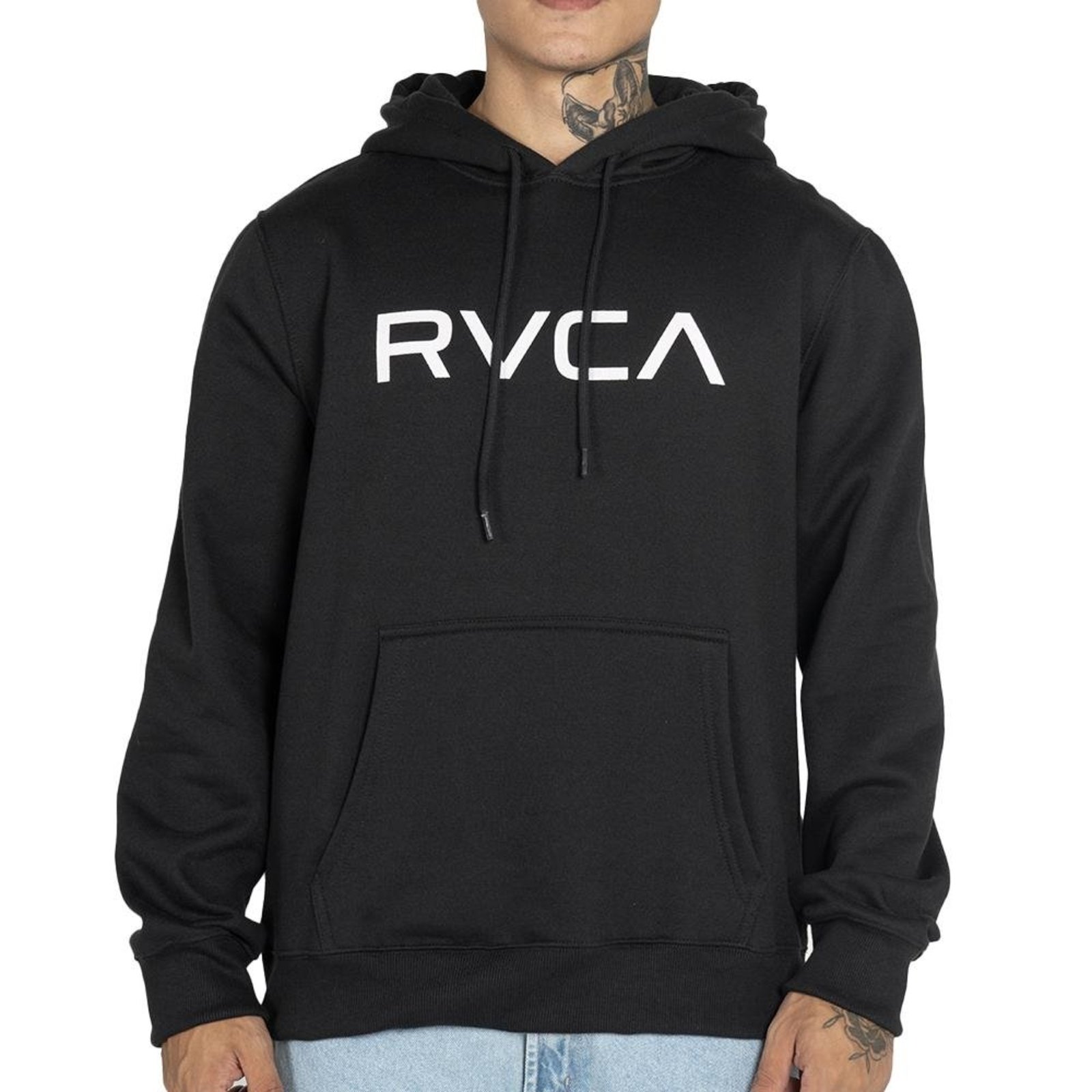 Moletom RVCA Canguru Big RVCA 270G WT25 Masculino Preto
