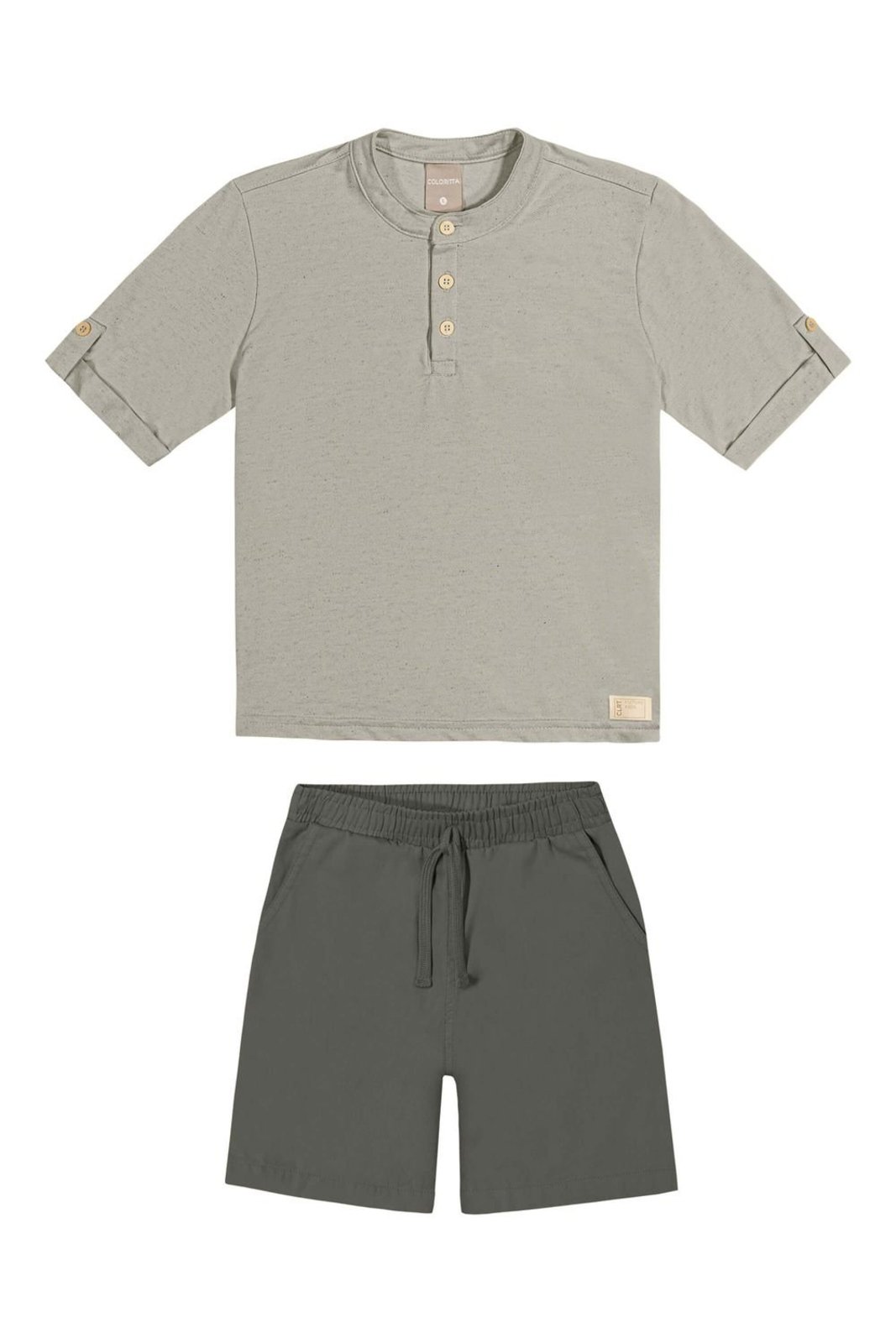 Infantil - Conjunto Menino Gola Padre Colorittá Verde