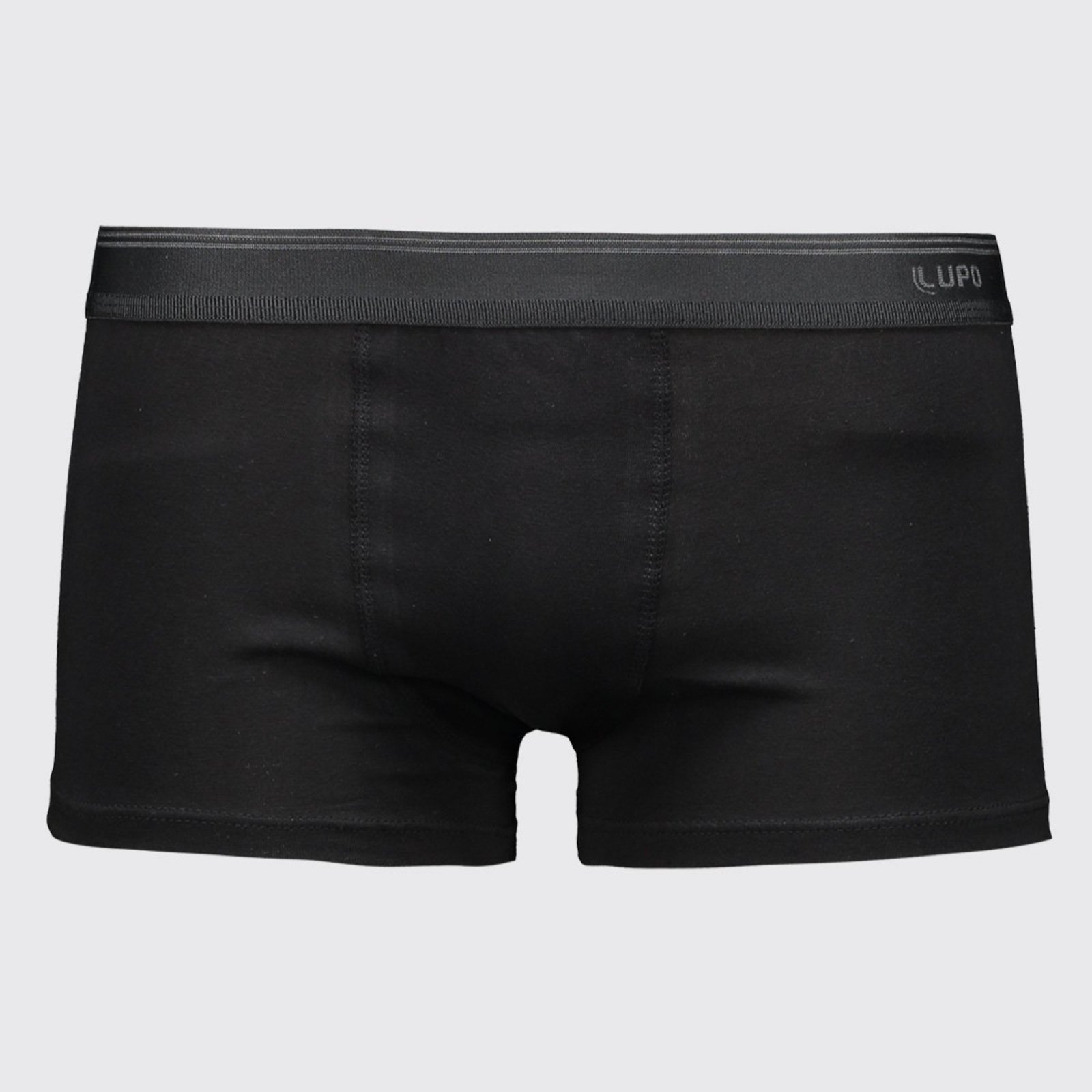 Cueca Sunga Lupo Algodão com Elastano Logo Preta