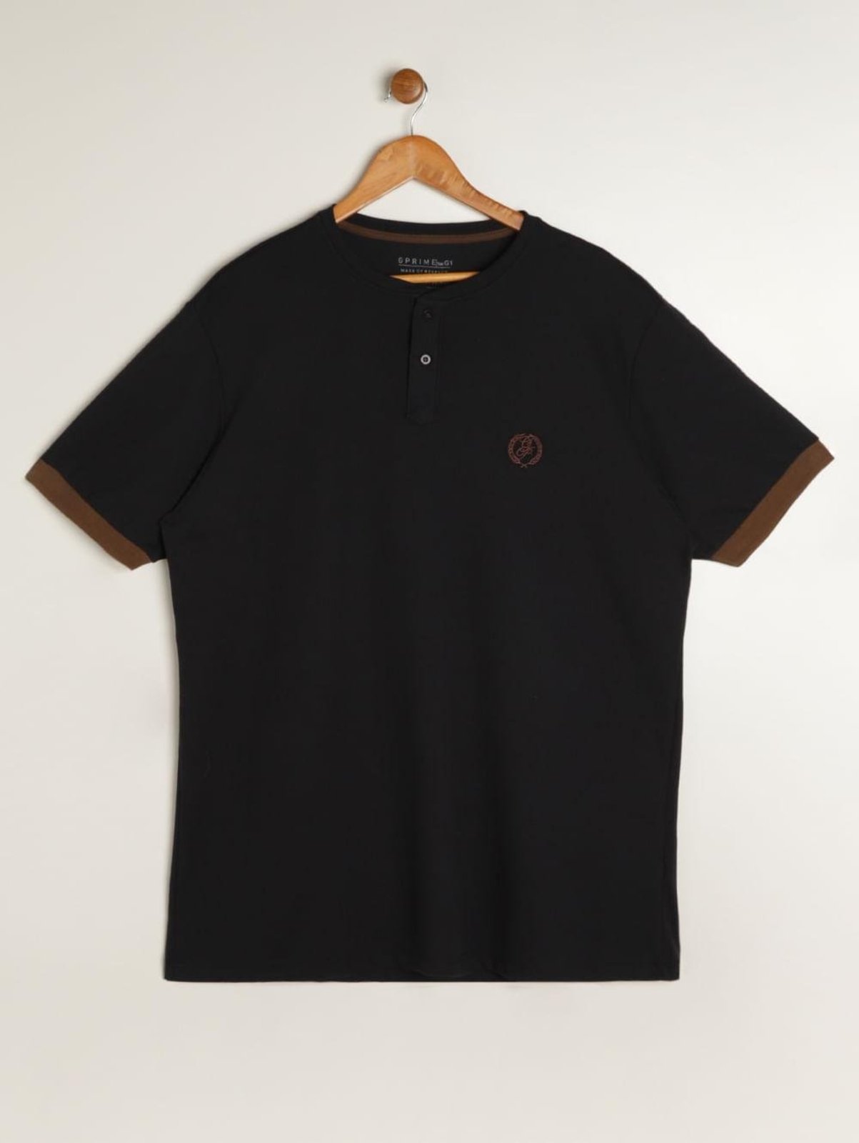 Camiseta Manga Curta Plus Size Masculina PRETO