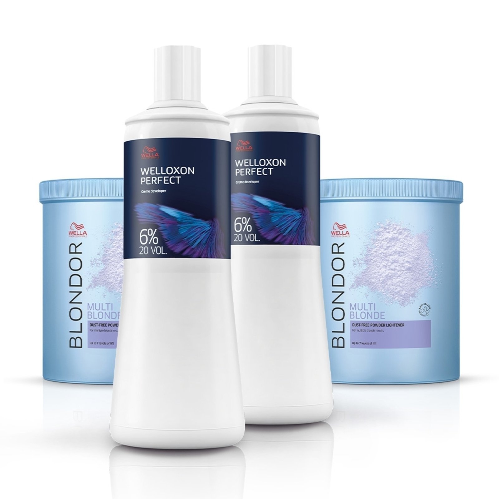 Vista 2 Wella Blondor Pó Descolorante 800g + Oxidante 6% 20V Duplas (4 Produtos) WELLA PROFESSIONALS multicolorido WELLA PROFESSIONALS multicolorido