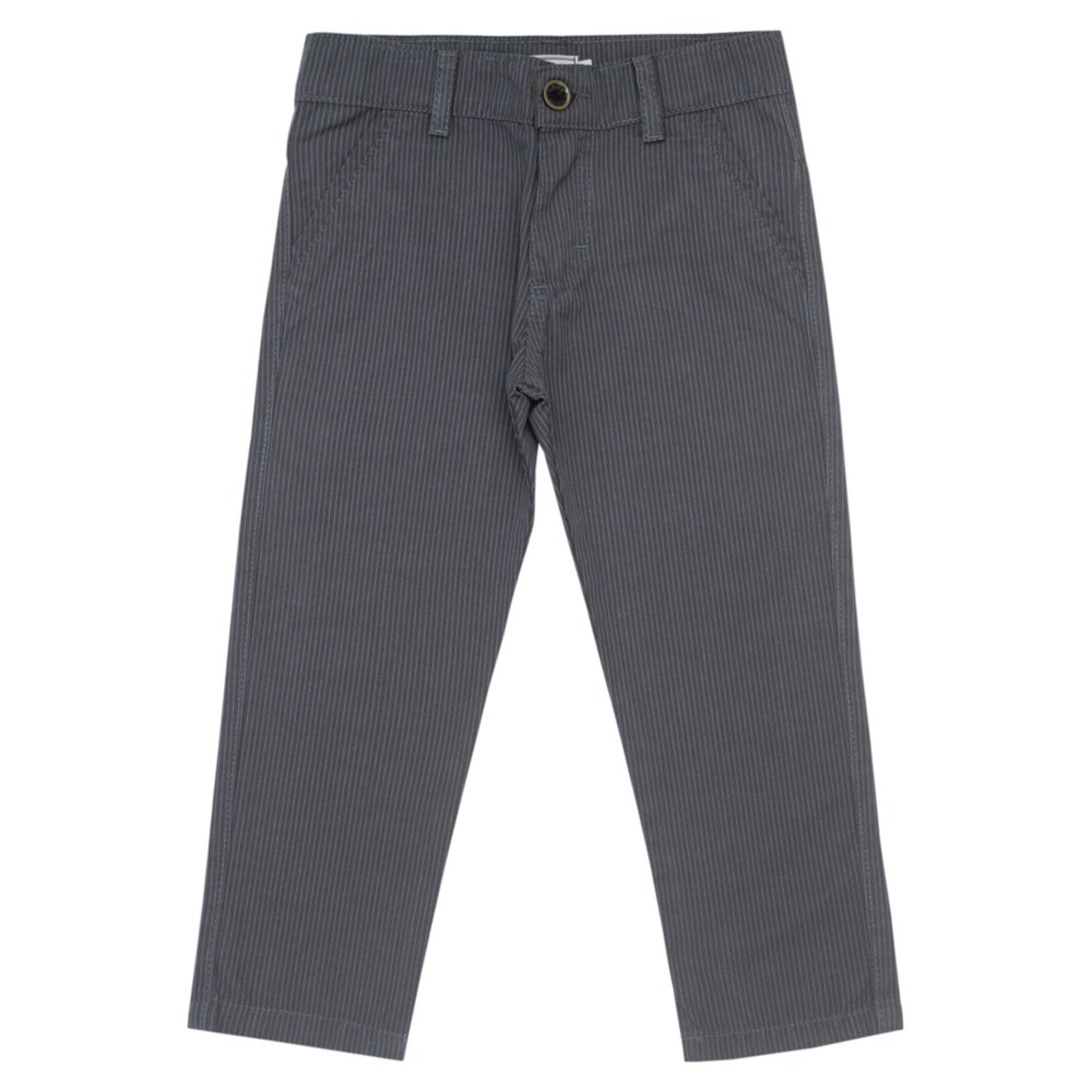 Infantil - Calça Look Jeans Alfaiataria Listra Preta