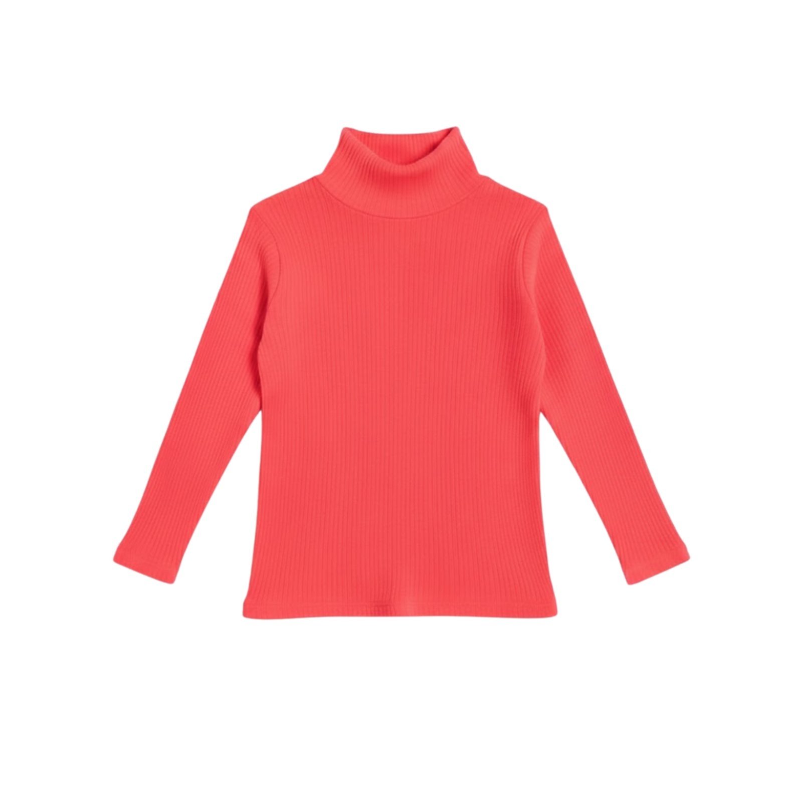 Infantil - Blusa Manga Longa Gola Alta em Ribana