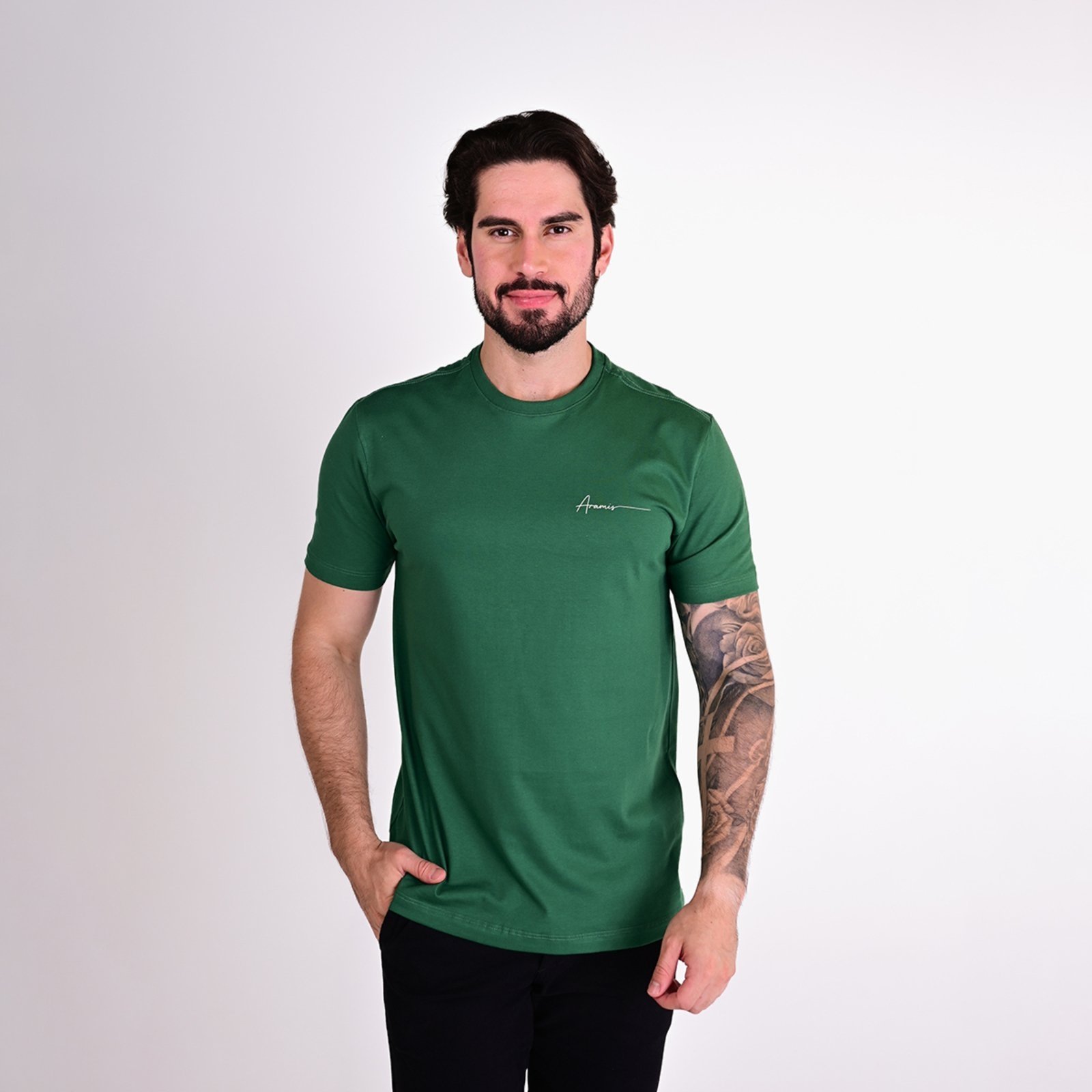 Vista 2 Camiseta Aramis HandWritten Bandeira verde Aramis verde