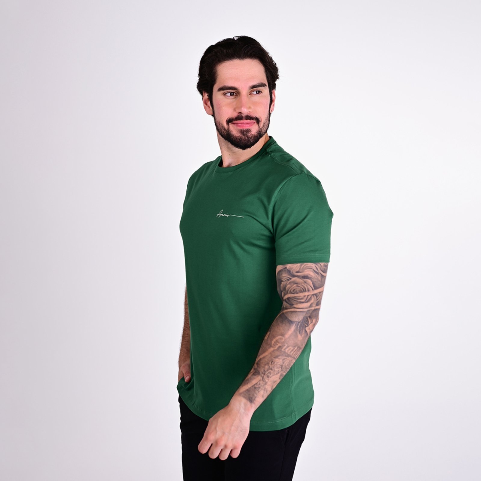 Vista 3 Camiseta Aramis HandWritten Bandeira verde Aramis verde