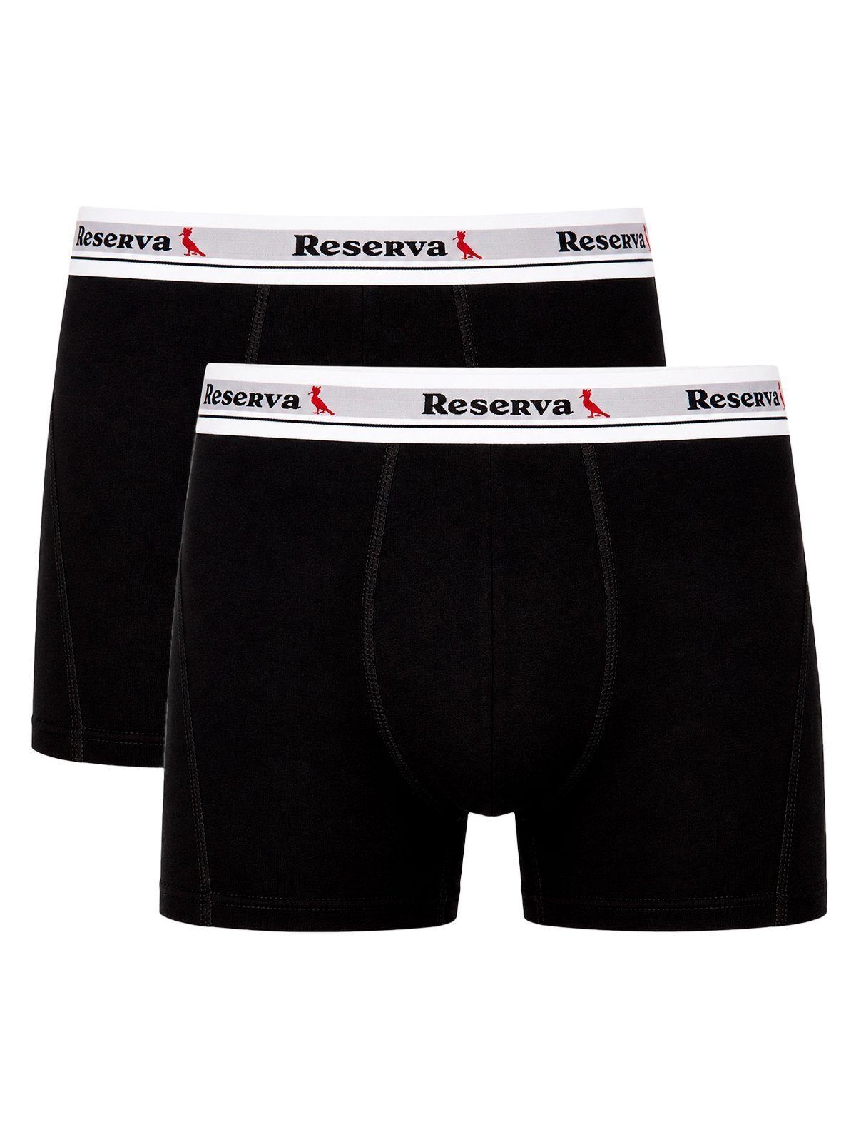 Kit 2 Cuecas Boxer Masculina Reserva Basica Pack 2 Algodão Confortável Preto