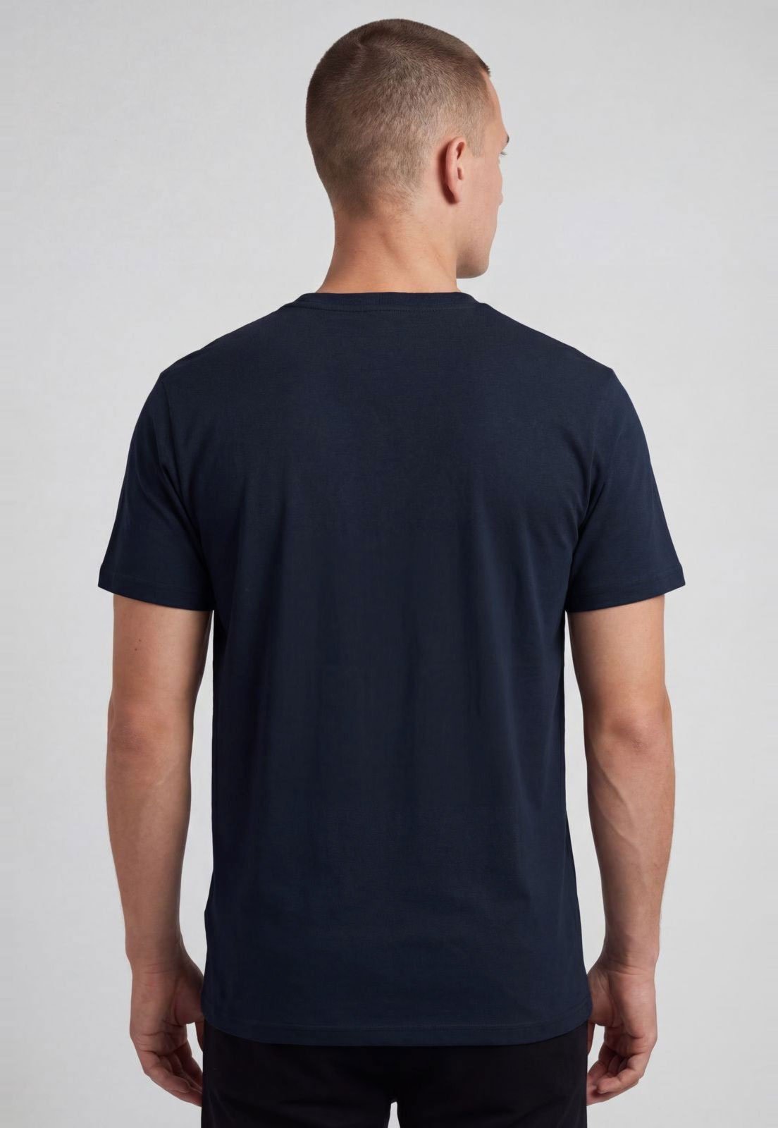 Camiseta Masculina Quiksilver Lined Up Azul-Marinho