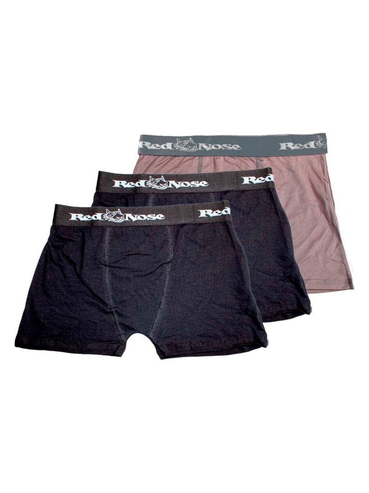 Kit com 3 Cuecas Boxer Red Nose 320 Cinza