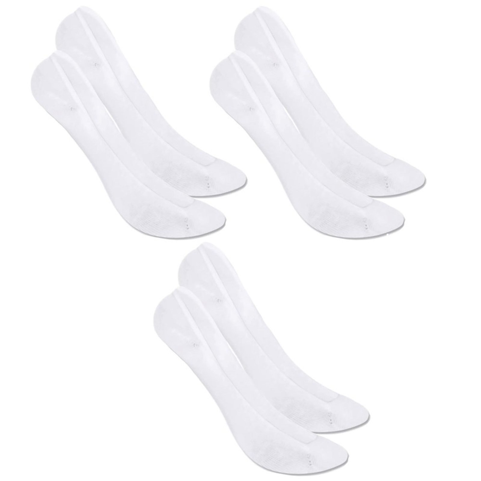 Kit 3 Pares de Meia Selene Sapatilha Super Invisível Feminina – Branco
