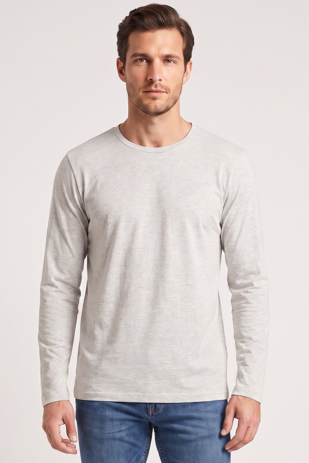Camiseta Masculina Manga Longa Polo Wear Amarelo Claro
