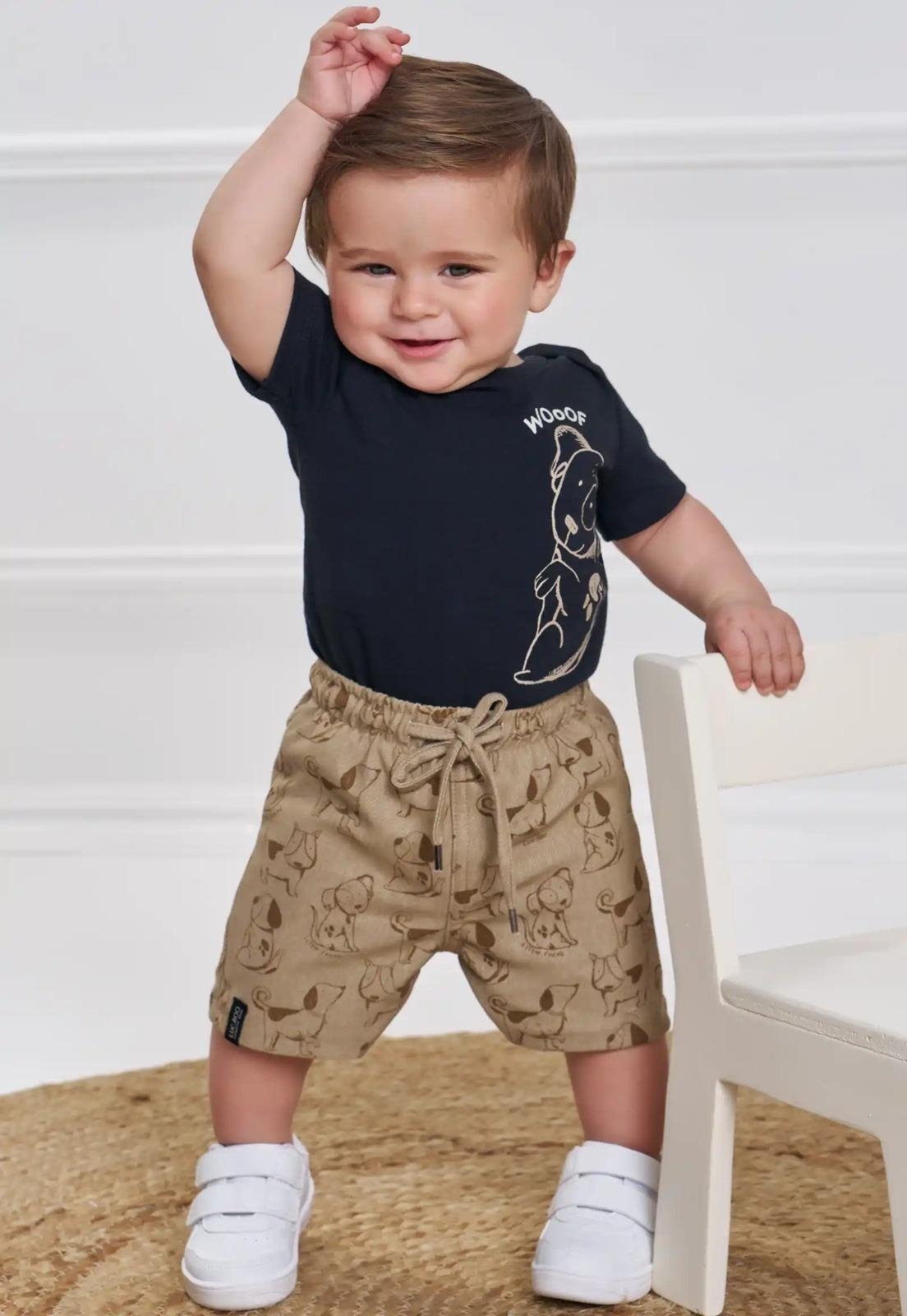 Infantil - Conjunto Body Dog Menino LucBoo G Unico