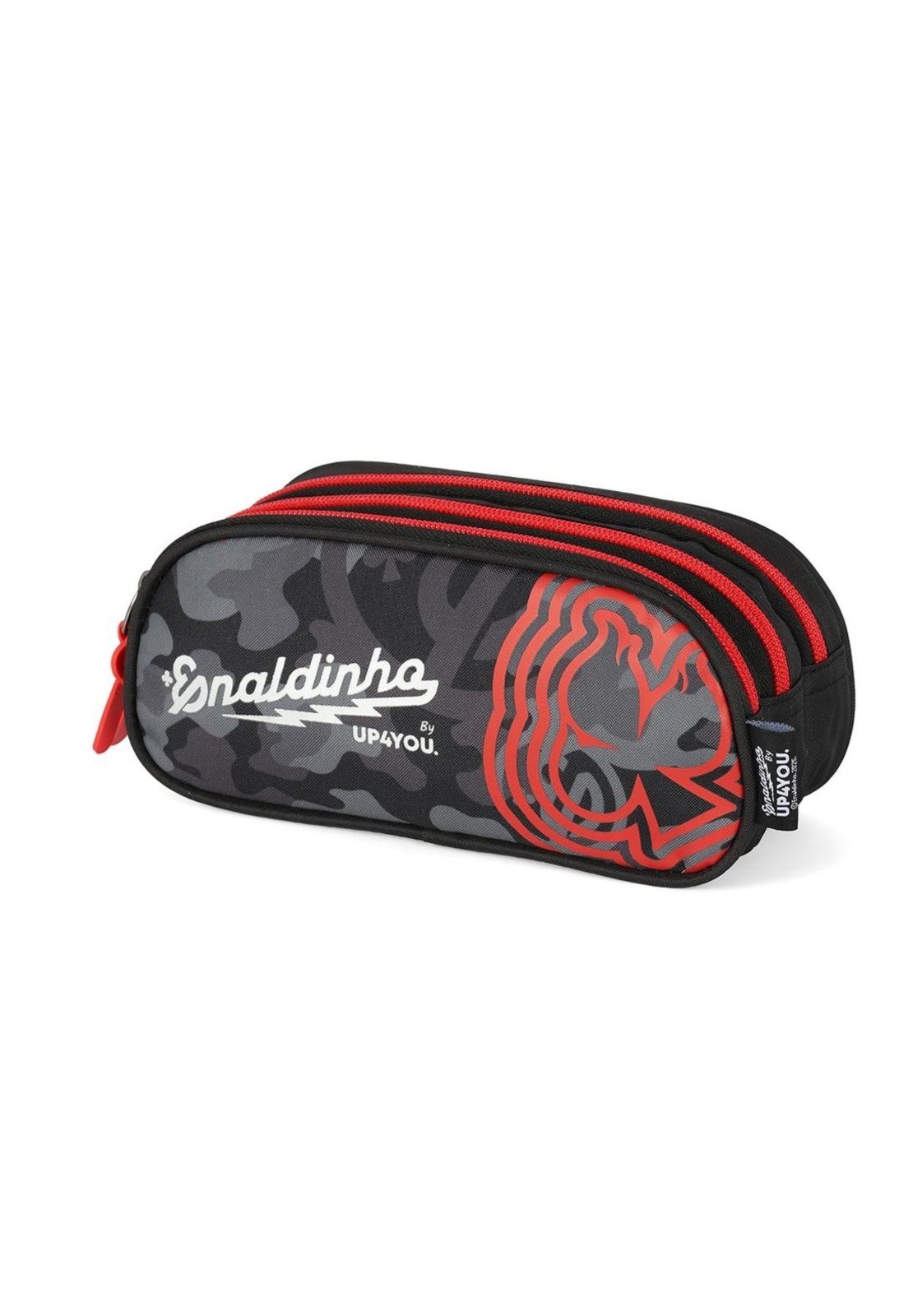 Vista 3 Infantil - Estojo Triplo Juvenil Médio Enaldinho Up4you Luxcel vermelho Luxcel vermelho