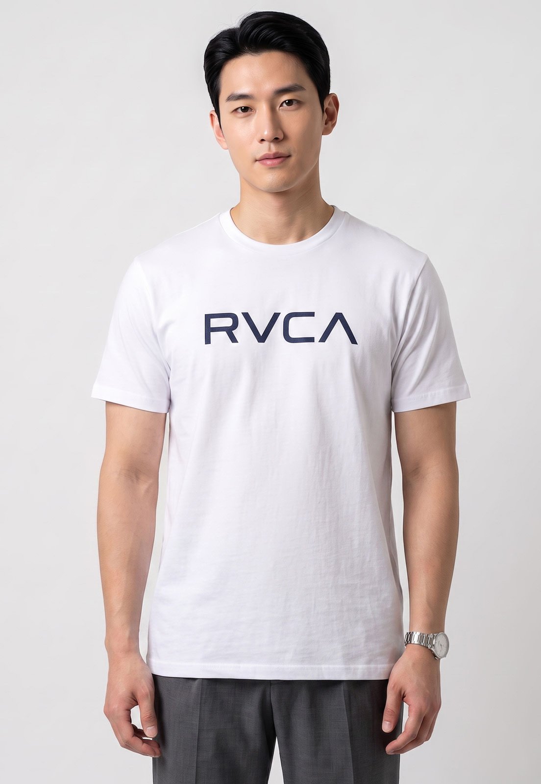 Camiseta Masculina RVCA Big Logo Branca