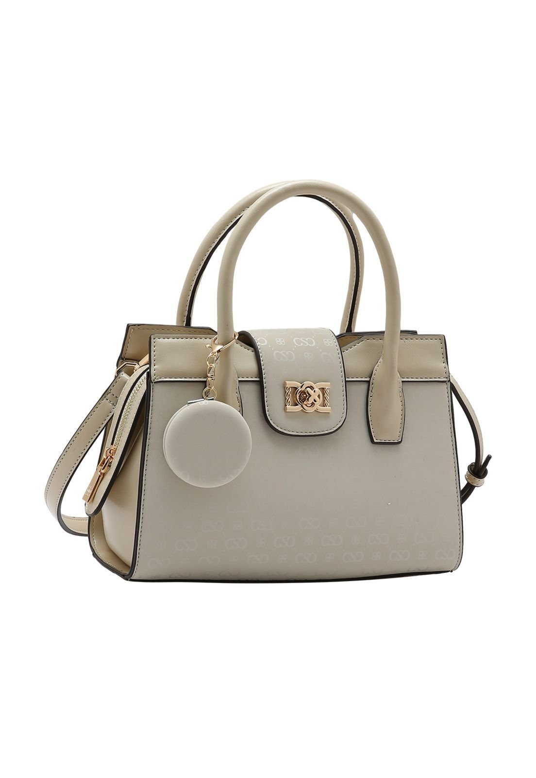Bolsa Feminina Chenson Relevo Monograma Mão 3485434 Nude