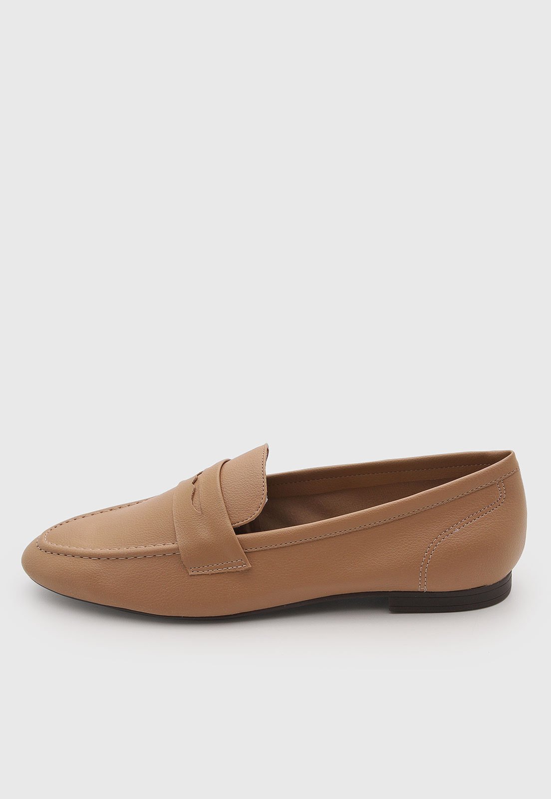 Mocassim Feminino ANACAPRI Tira Frontal Caramelo