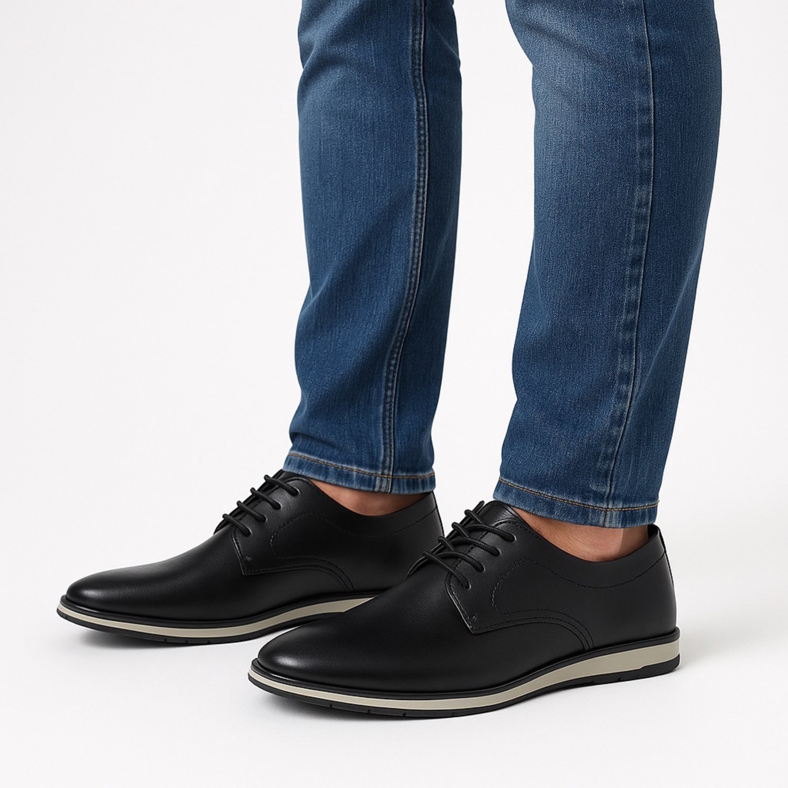 Vista 3 Kit 2 Sapato Social Oxford Confortável Masculino e Yes Basic marrom/preto Yes Basic marrom/preto