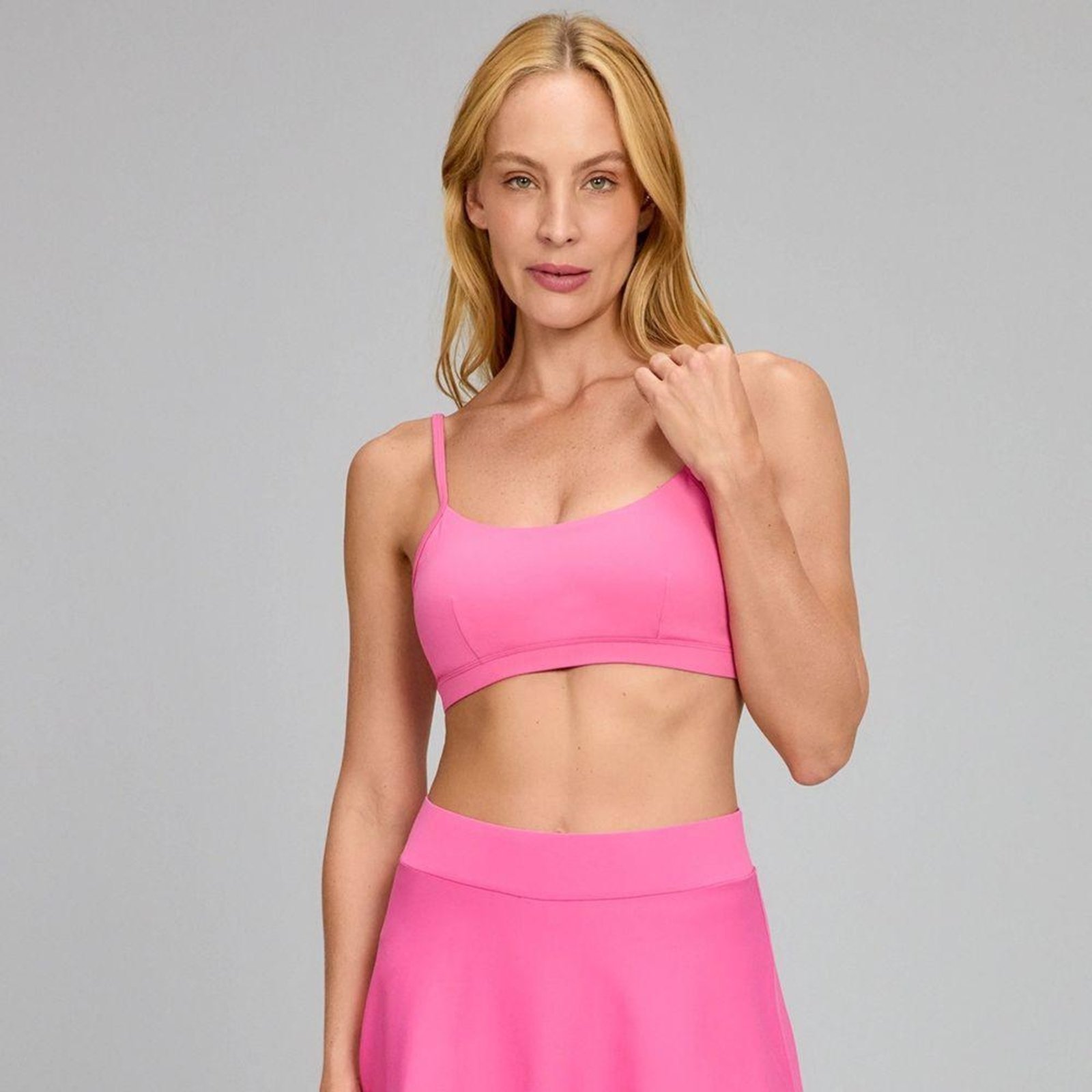 Top Alto Giro Eterno Cós Sustentação SM25 Rosa Doce Rosa