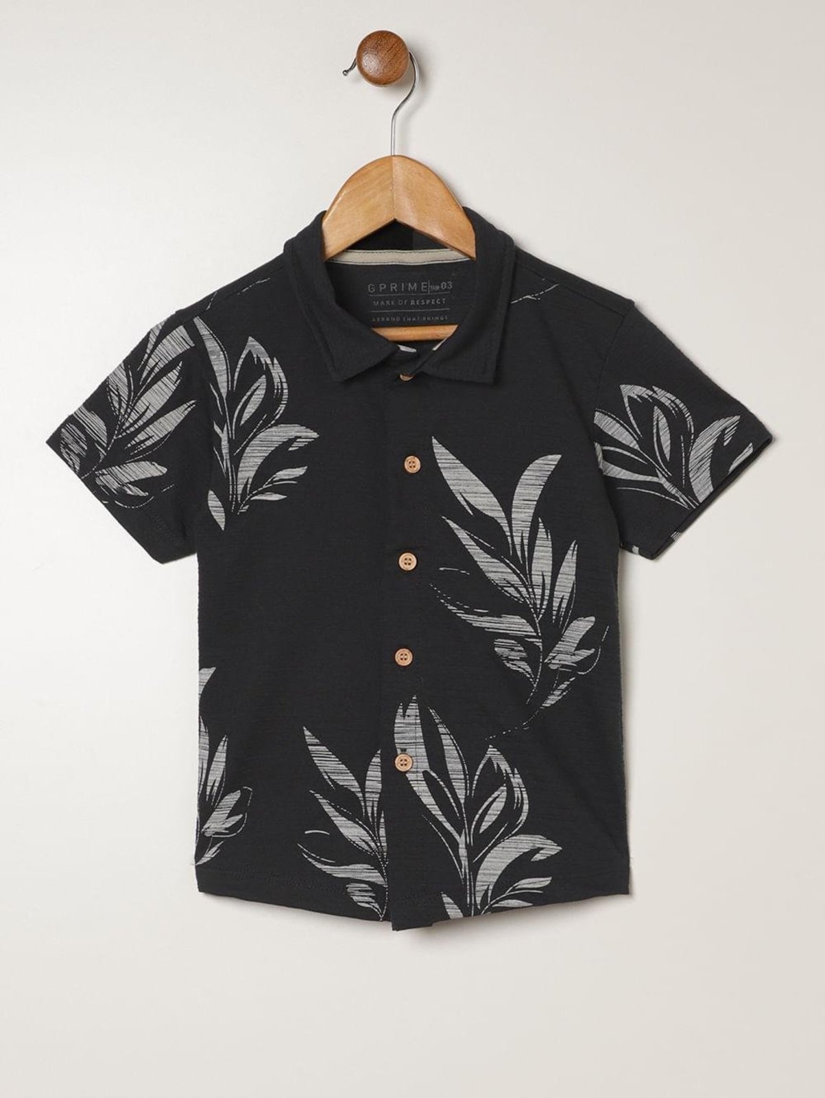 Infantil - Camisa Estampada Para Menino - PRETO