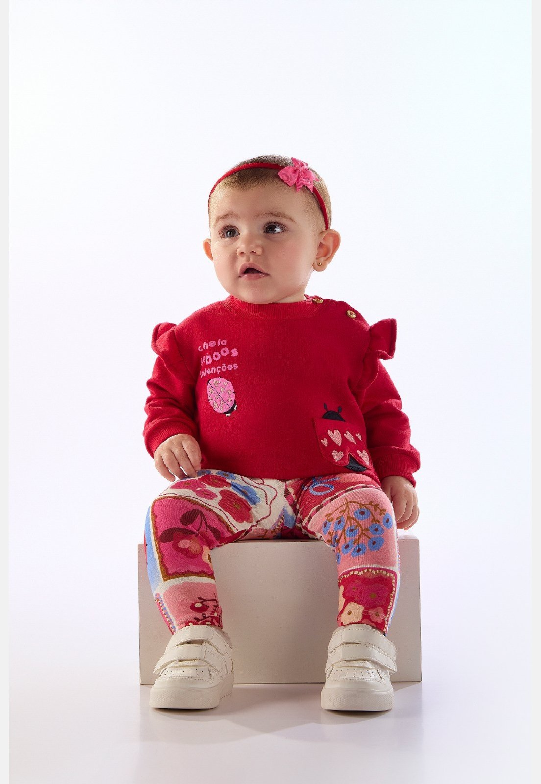 Infantil - Conjunto Blusão Calça Três e Já Vermelho