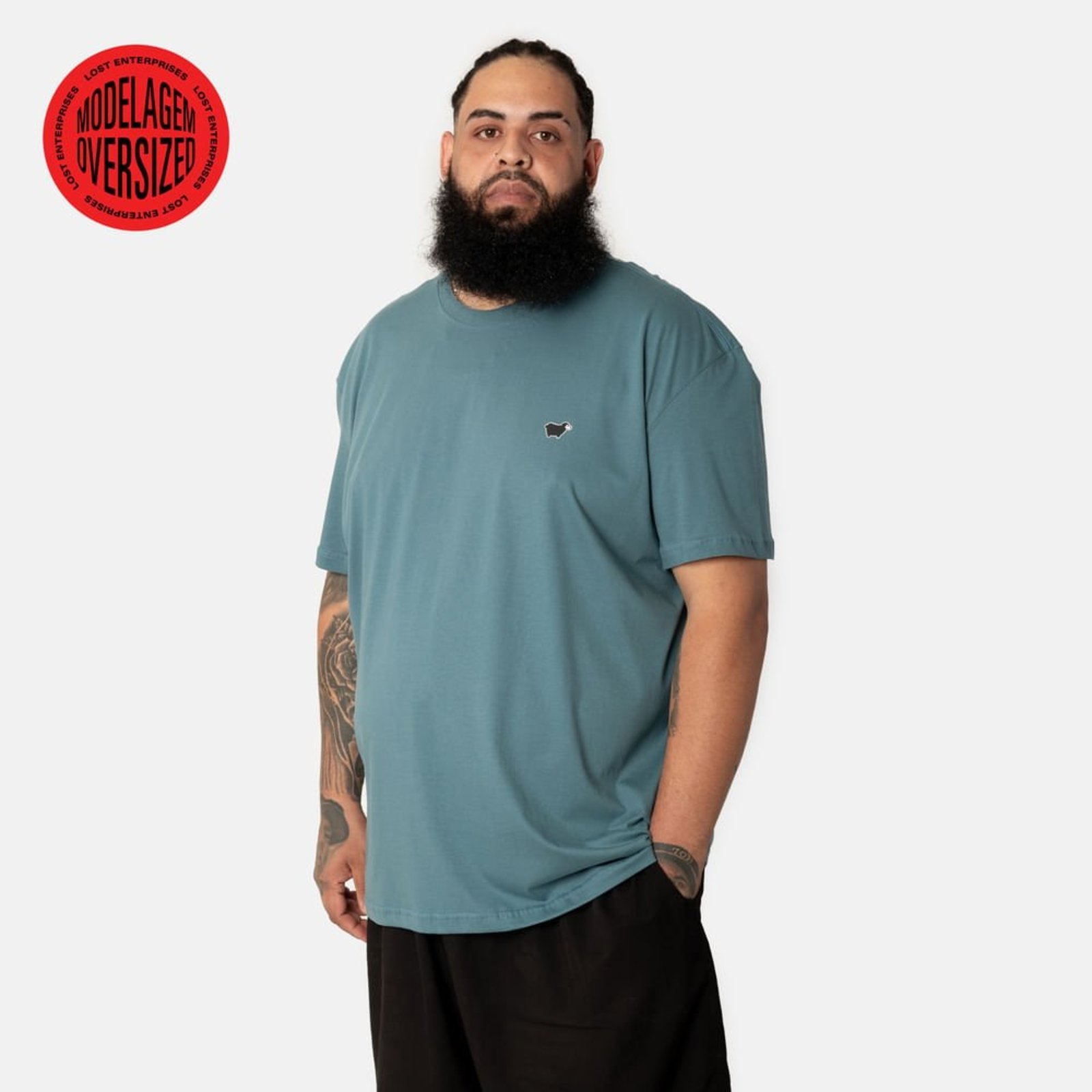T-Shirt Basics Sheep Oversized Azul Hossegor