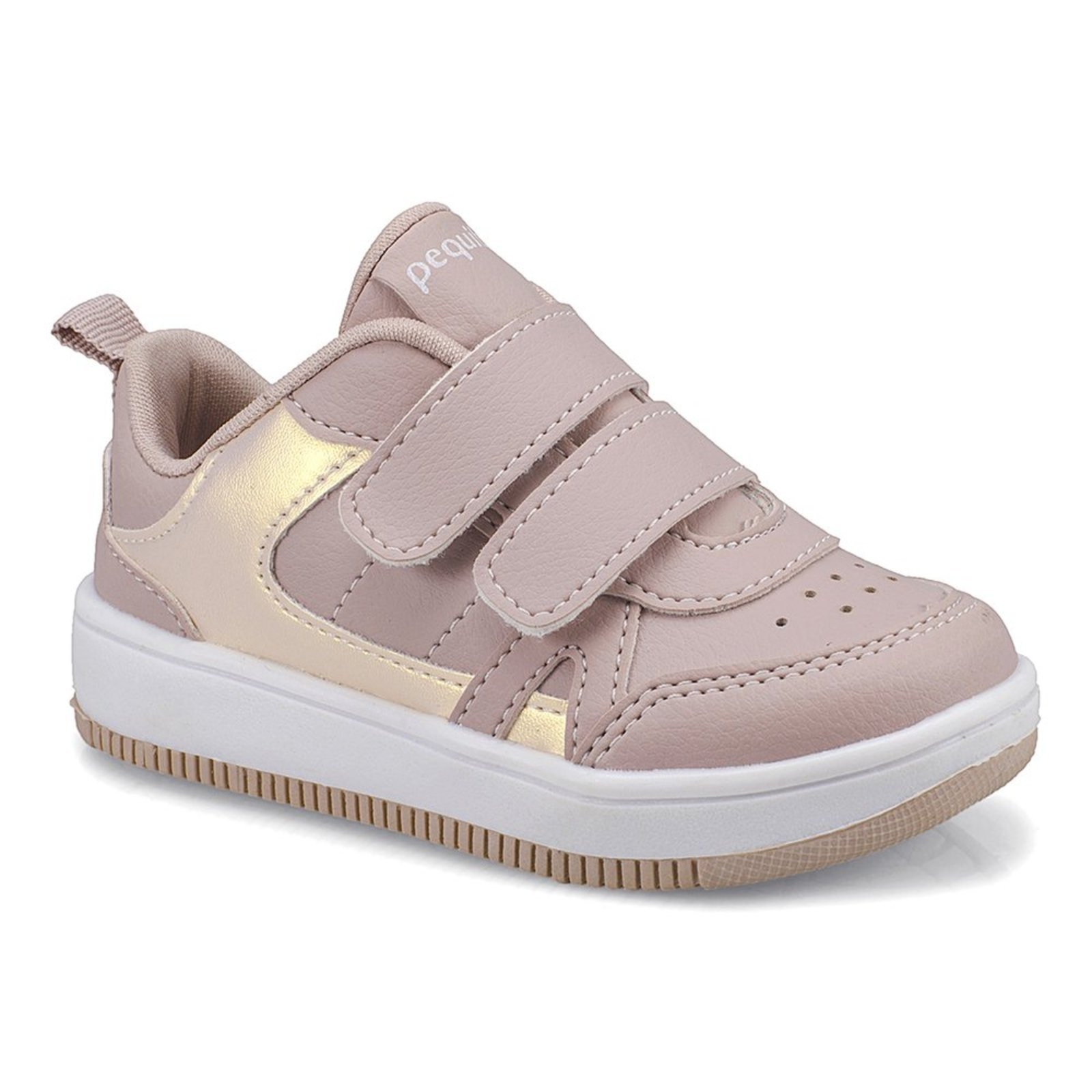 Infantil - Tênis Feminino Calce-Fácil Duplo Rosa Pequito