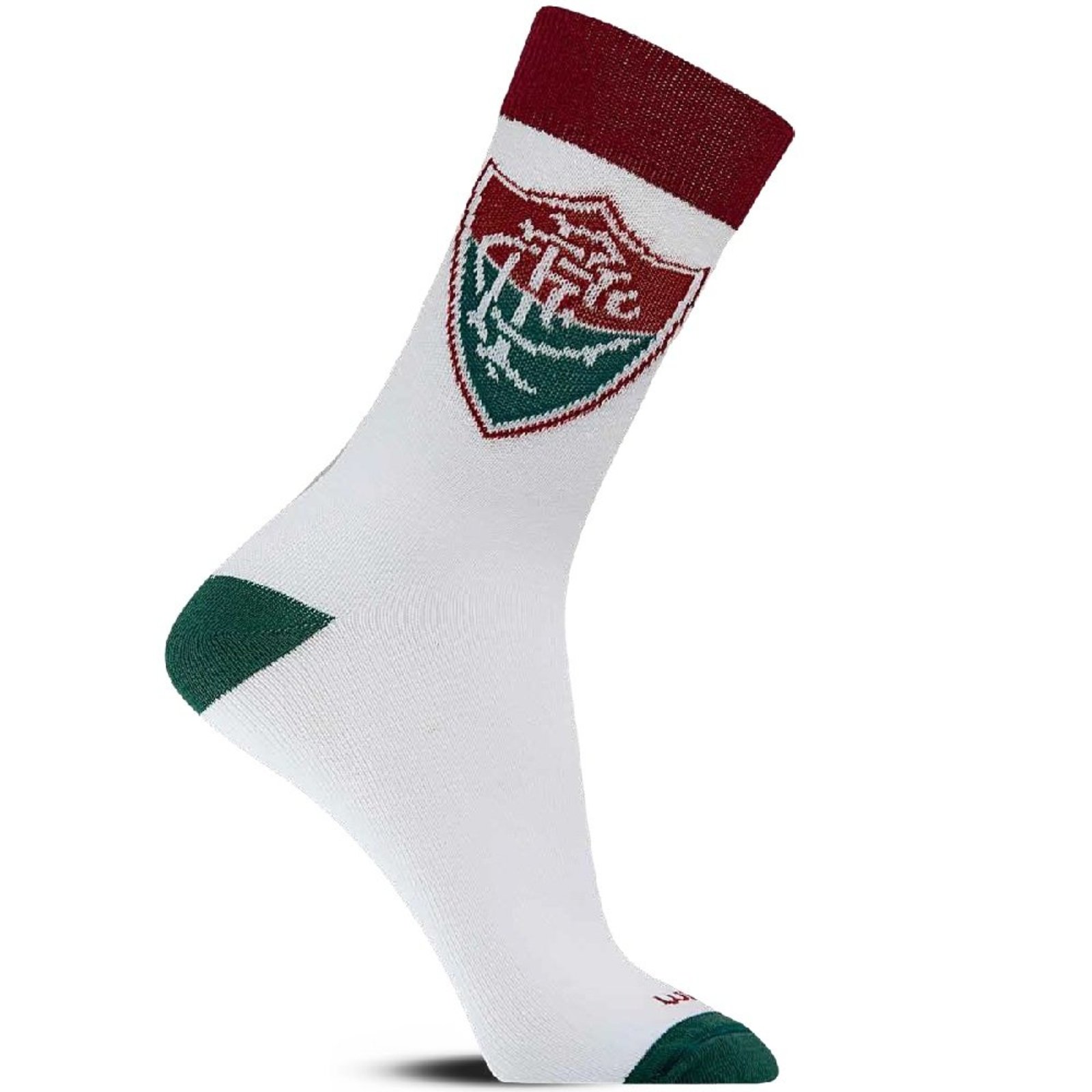 Meia Rikam Casual Fluminense - BrancoVinho/Verde