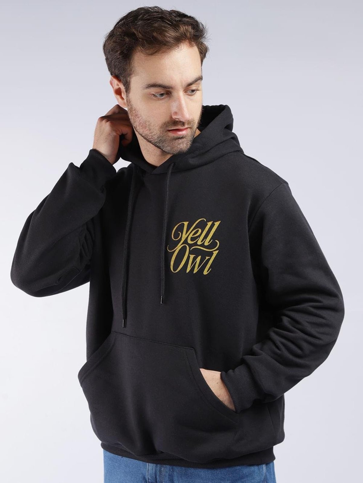 Moletom Canguru Estampado Masculino PRETO