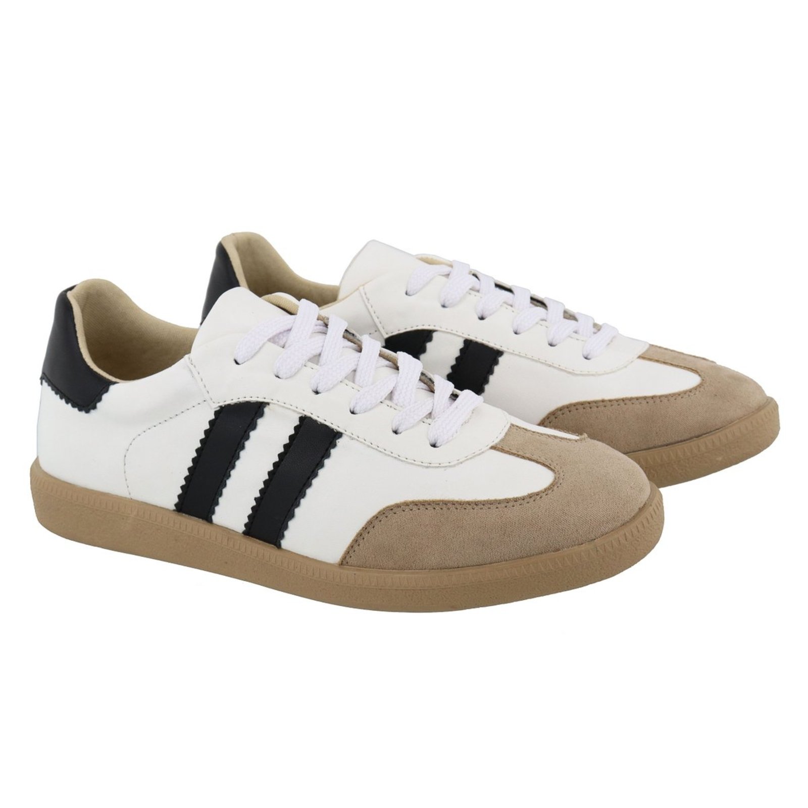 Tênis Feminino Casual Retro Estiloso e Confortável Lançamento Branco