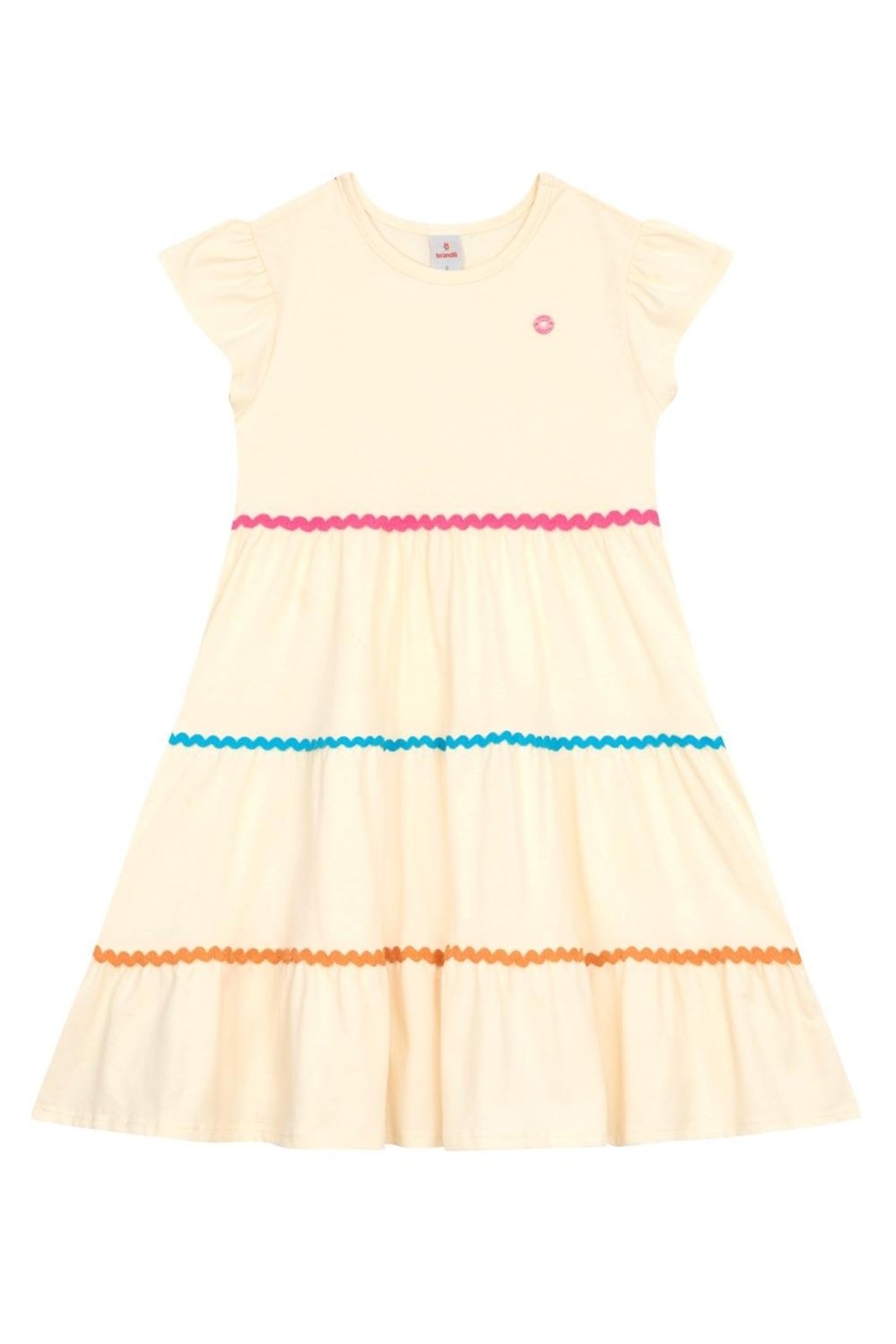 Infantil - Vestido menina em meia malha Brandili