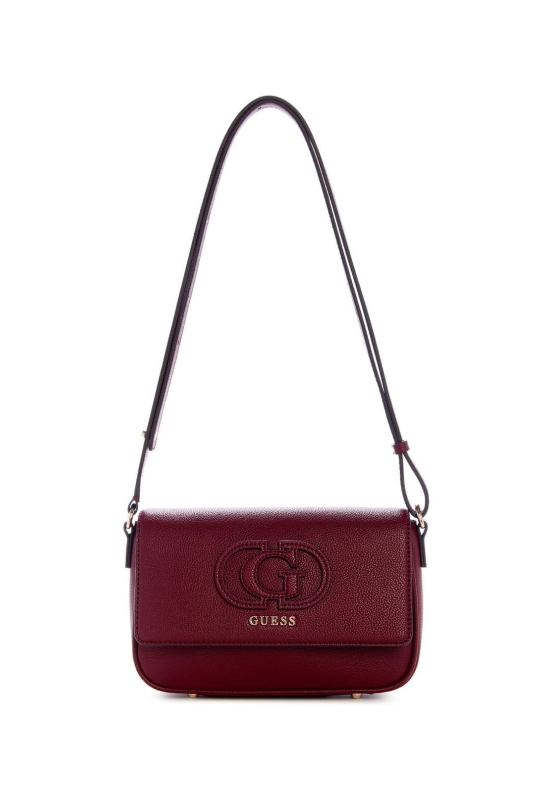 Vista 2 Bolsa Guess Isola Convertible Xbody Flap vinho Guess vinho