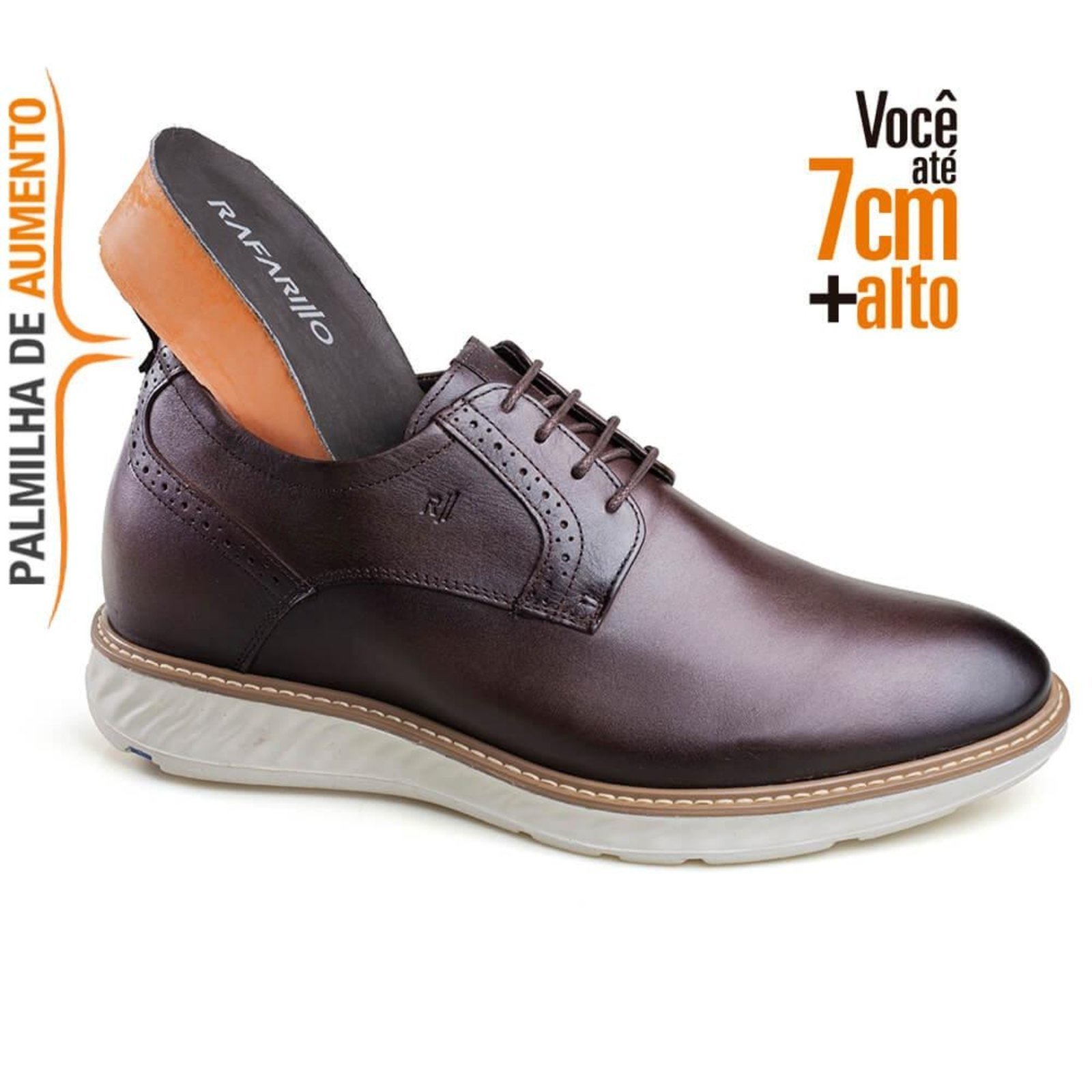 Sapato Social London Alth Masculino Você + Alto Rafarillo