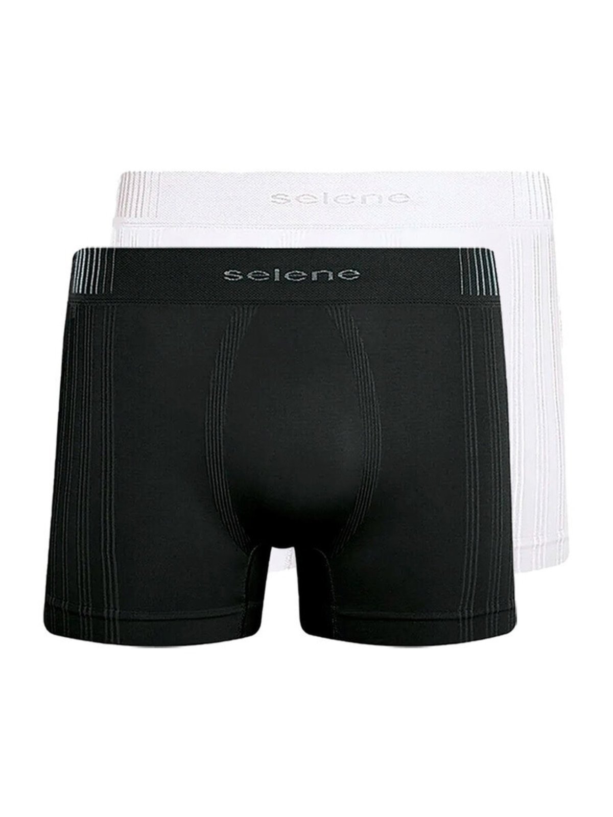 Kit com 2 Cuecas Boxer Selene 11070-002/003/440 Preto