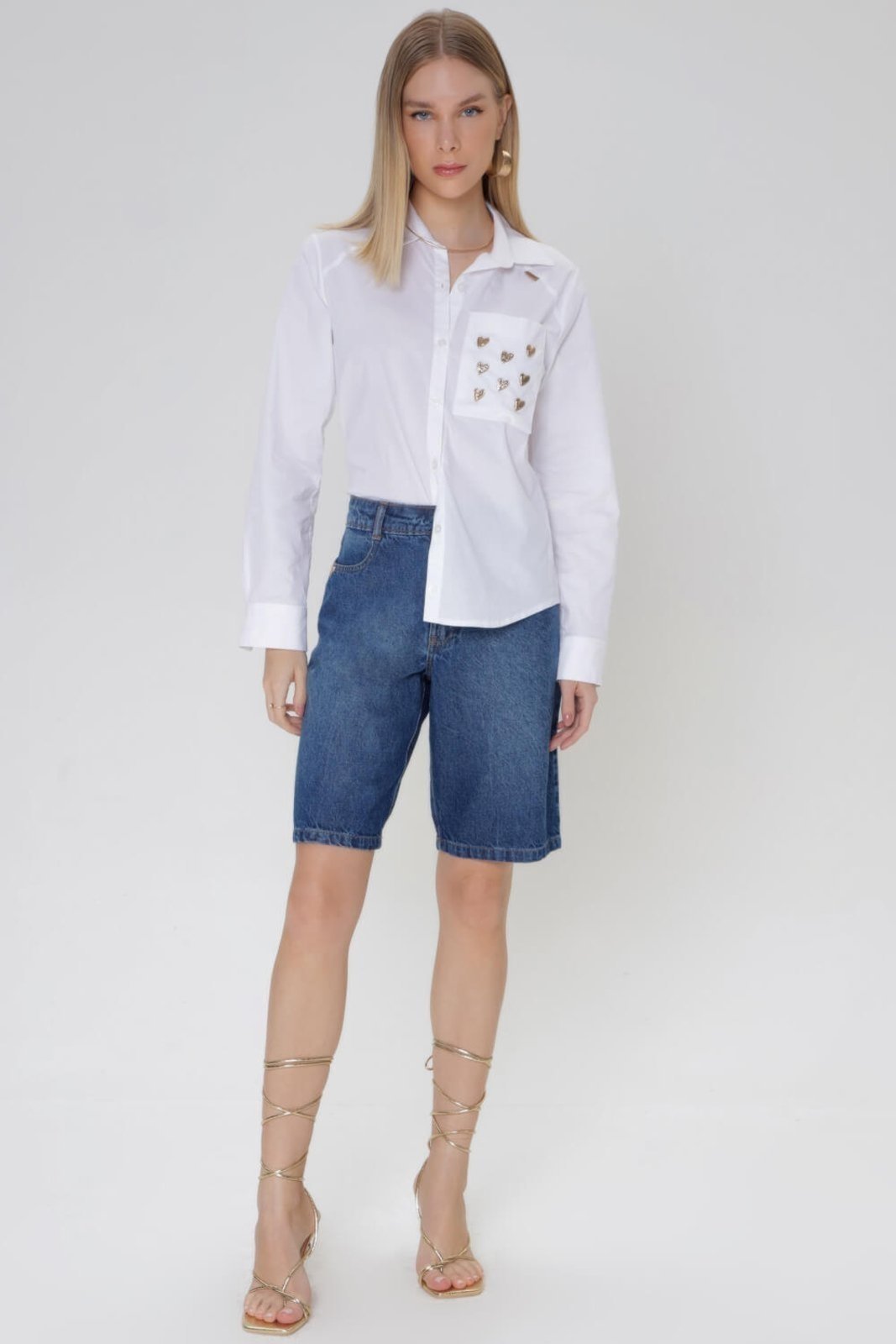 BERMUDA JEANS 25 GOLD UNICA Gatabakana