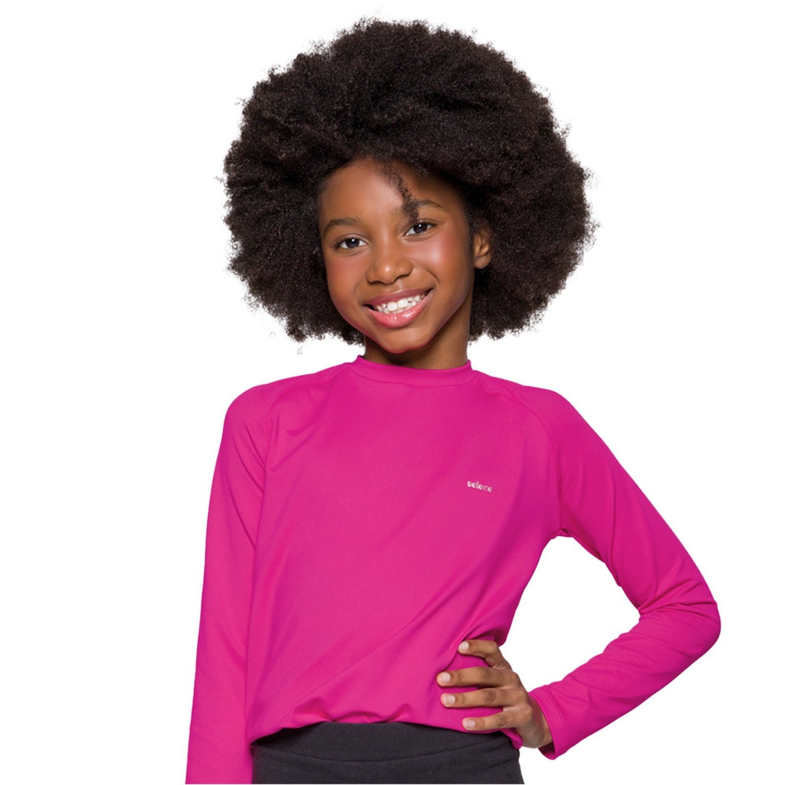 Infantil – Blusa Proteção Uv50+ Ifantojuvenil Manga Longa Selene Pink