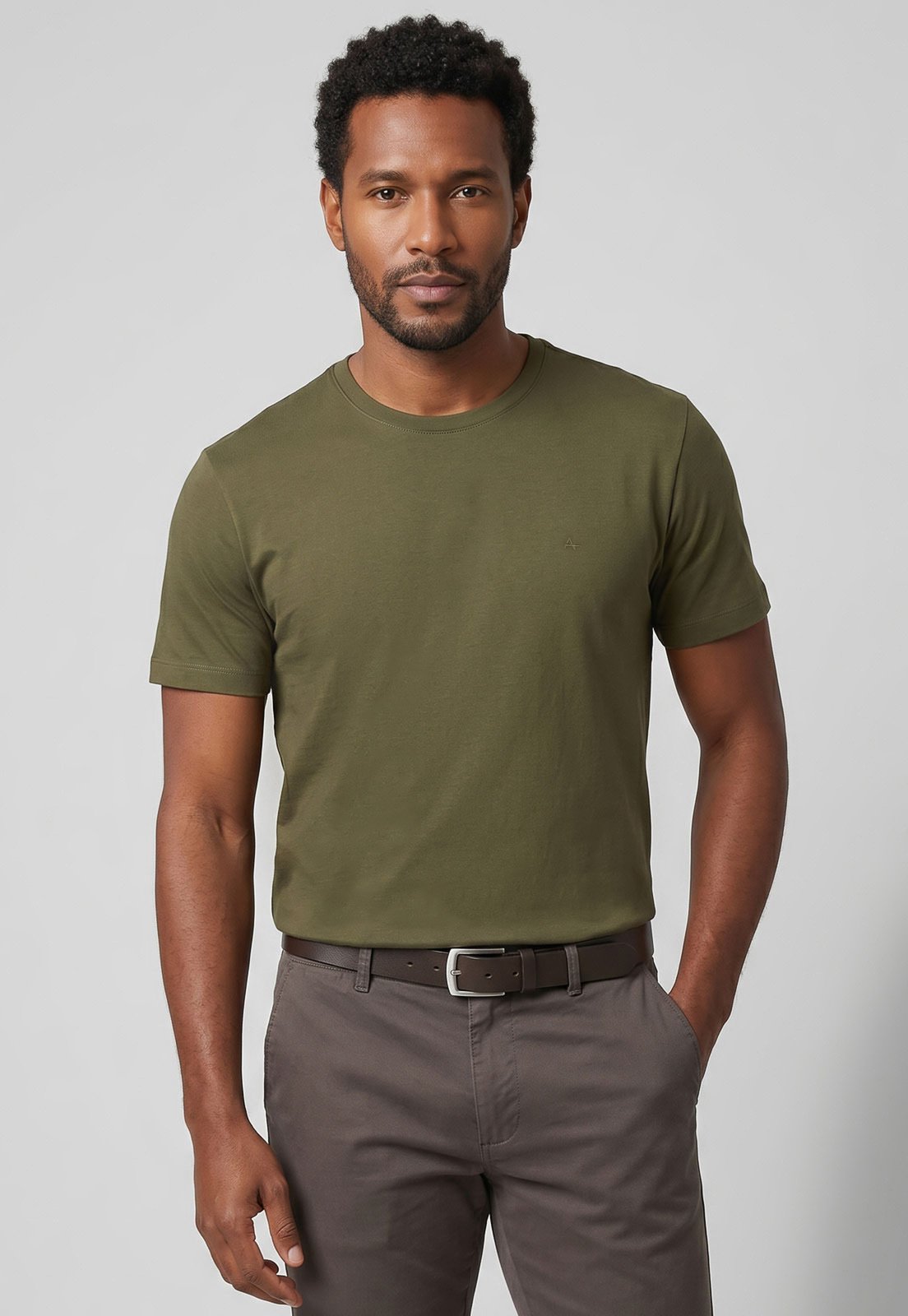 Camiseta Masculina Aramis Gola Redonda Verde