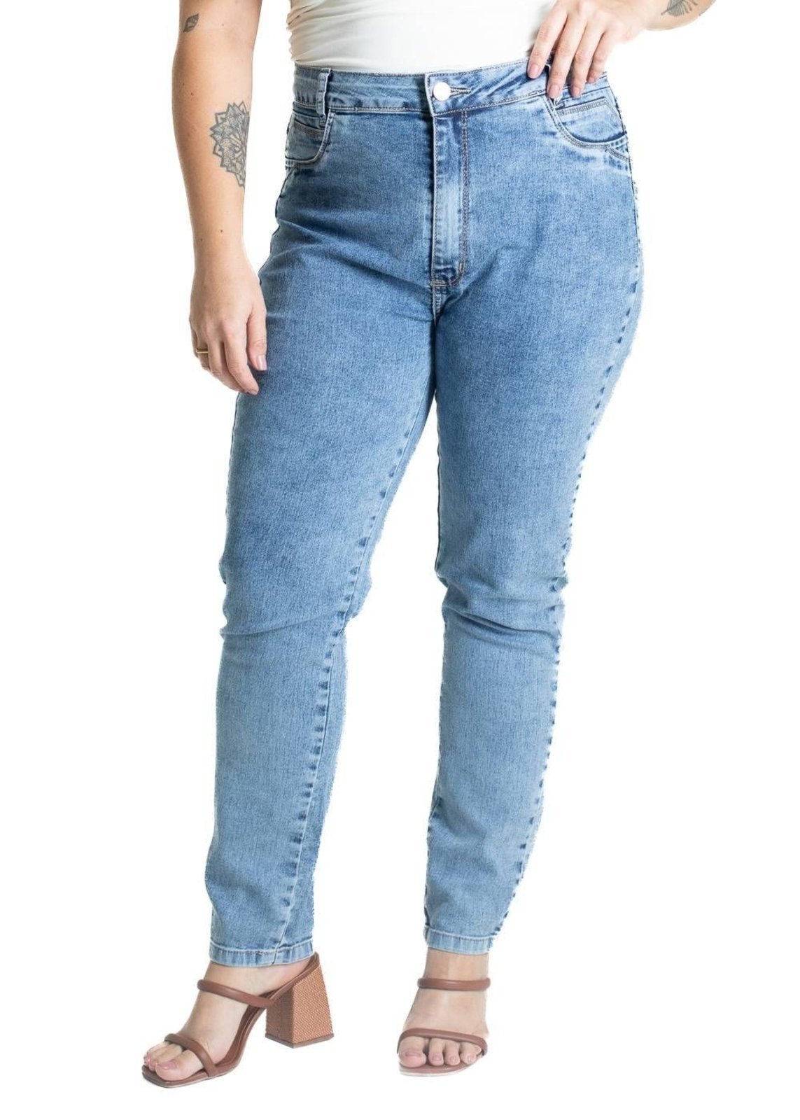 Calça Jeans Sawary Cigarrete Plus Size – 280944 – Azul – Sawary
