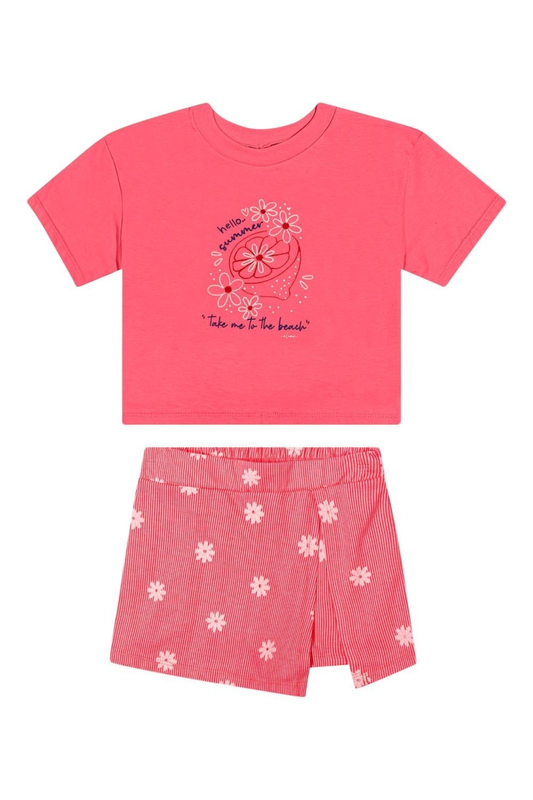Infantil - Conjunto Menina Summer Elian Rosa