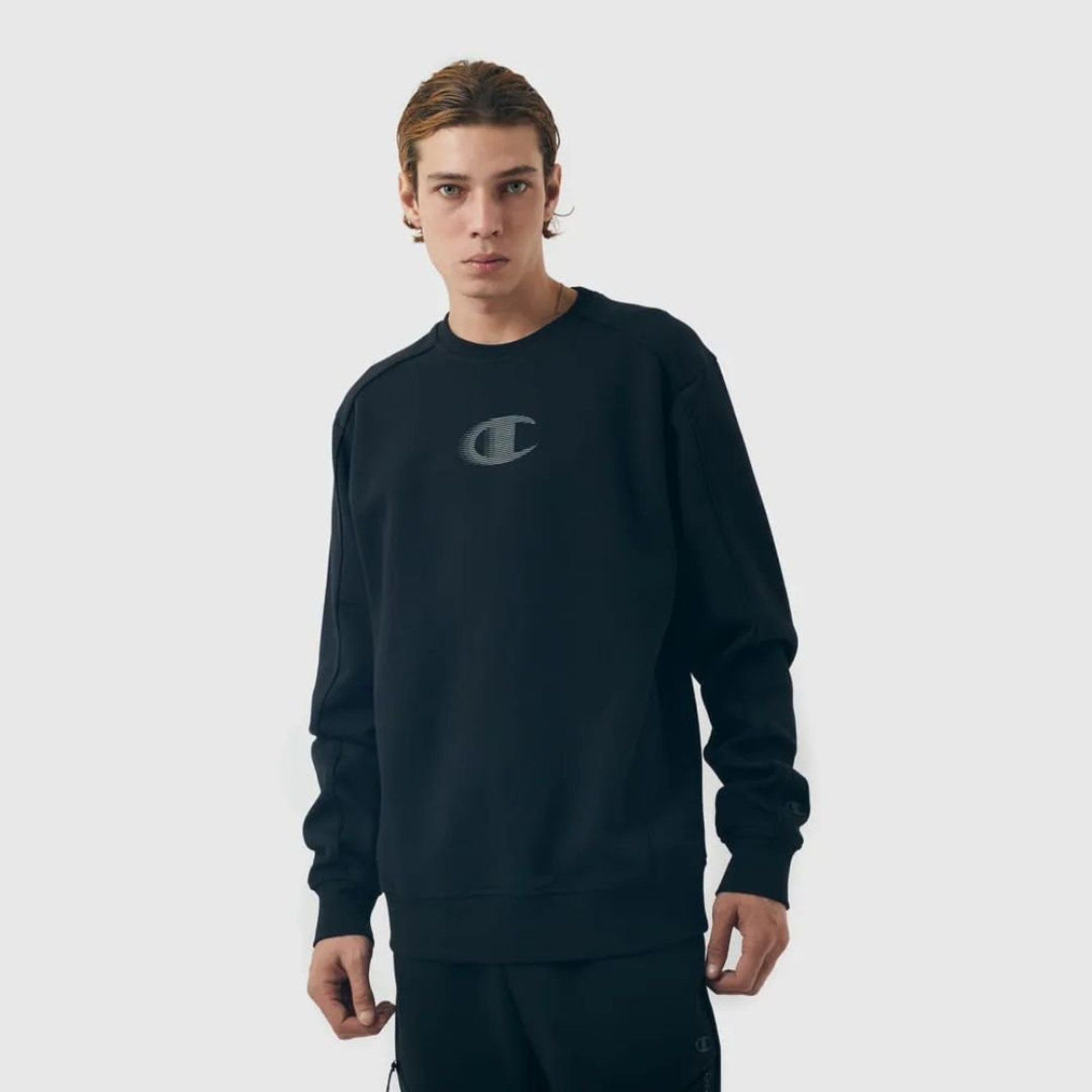 Moletom Champion Active Tech Crewneck - BLACK
