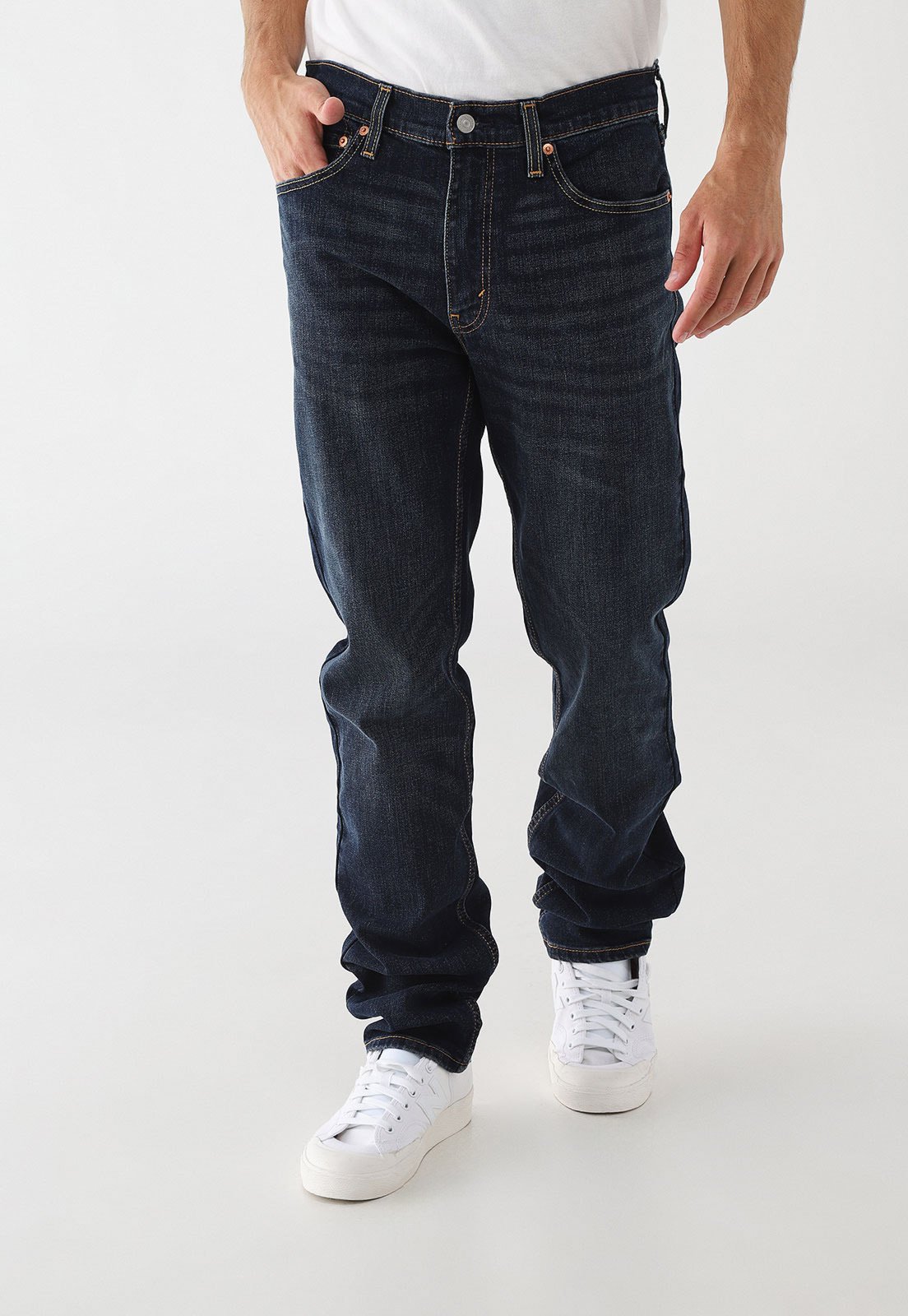 Calça Jeans Masculina Levi's Cintura Média Azul Escura
